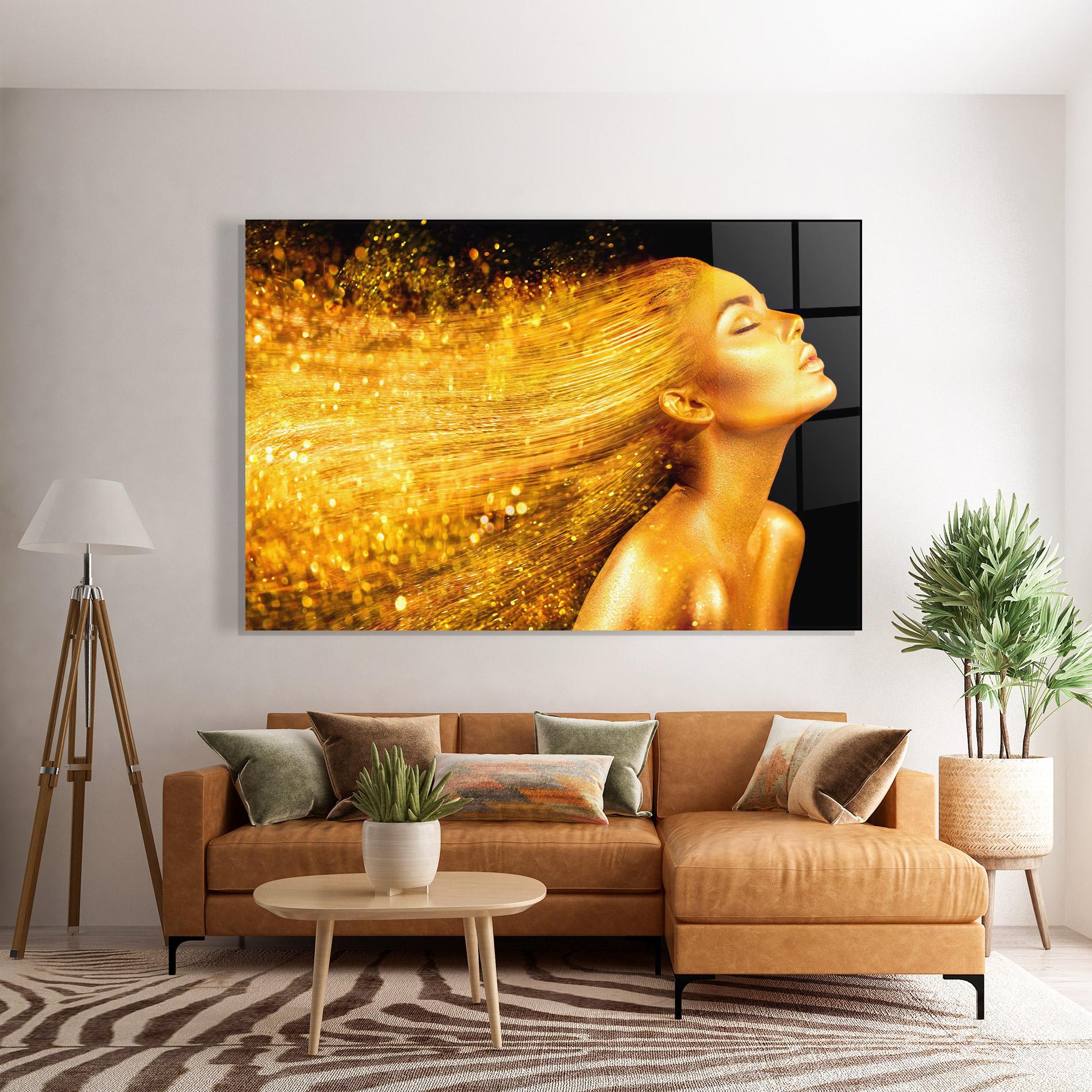 Tablou Sticla Golden Girl mockup 7