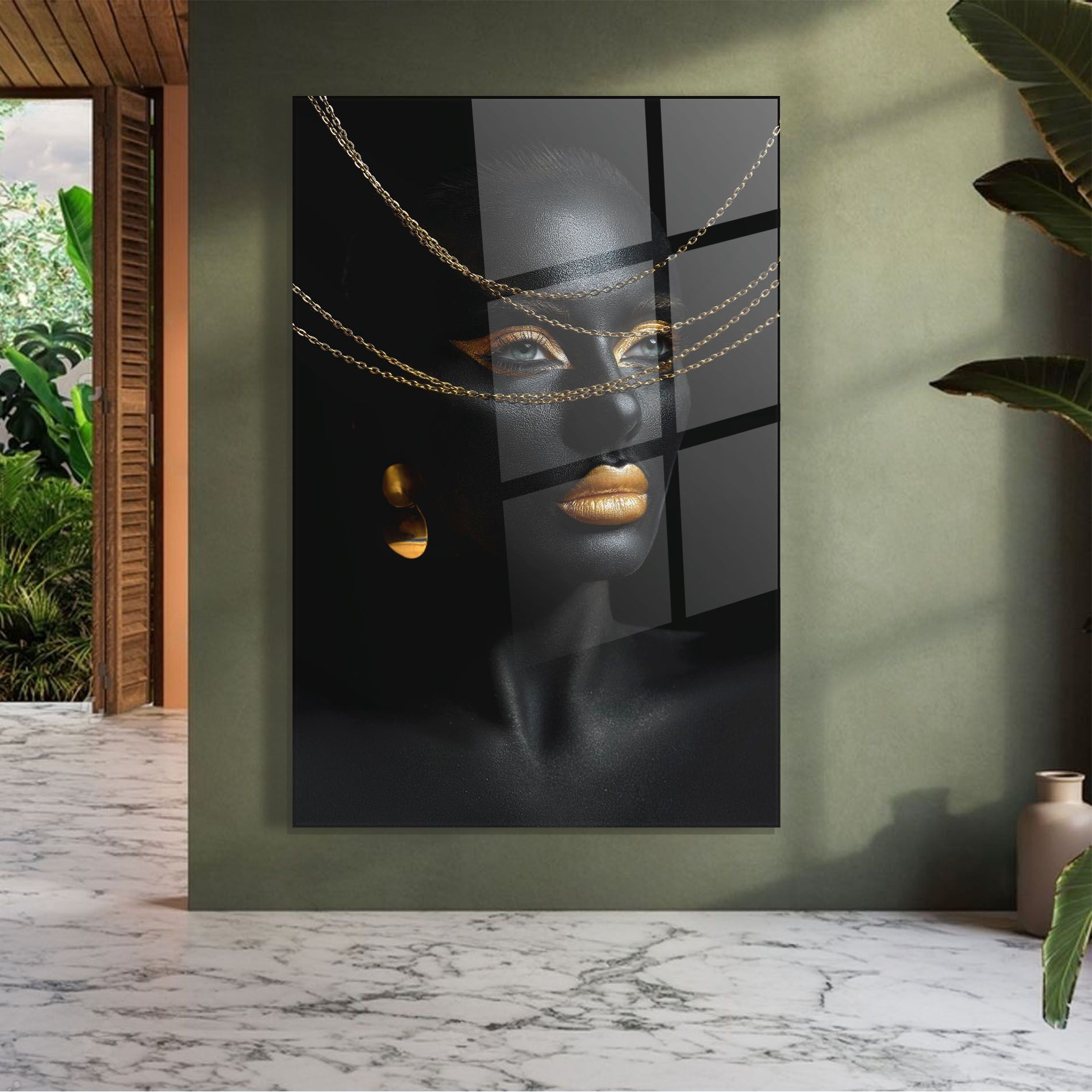 Gold Chain Woman mockup 7