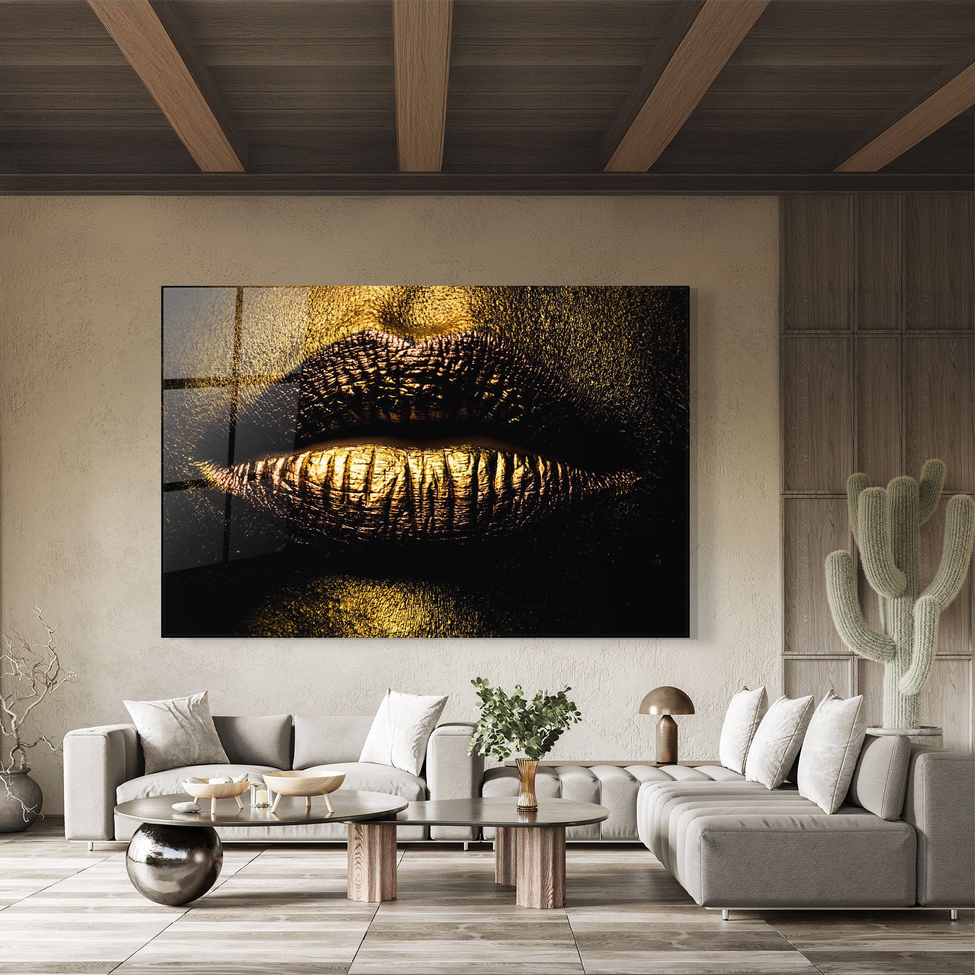 Gold Metal Lips mockup 8
