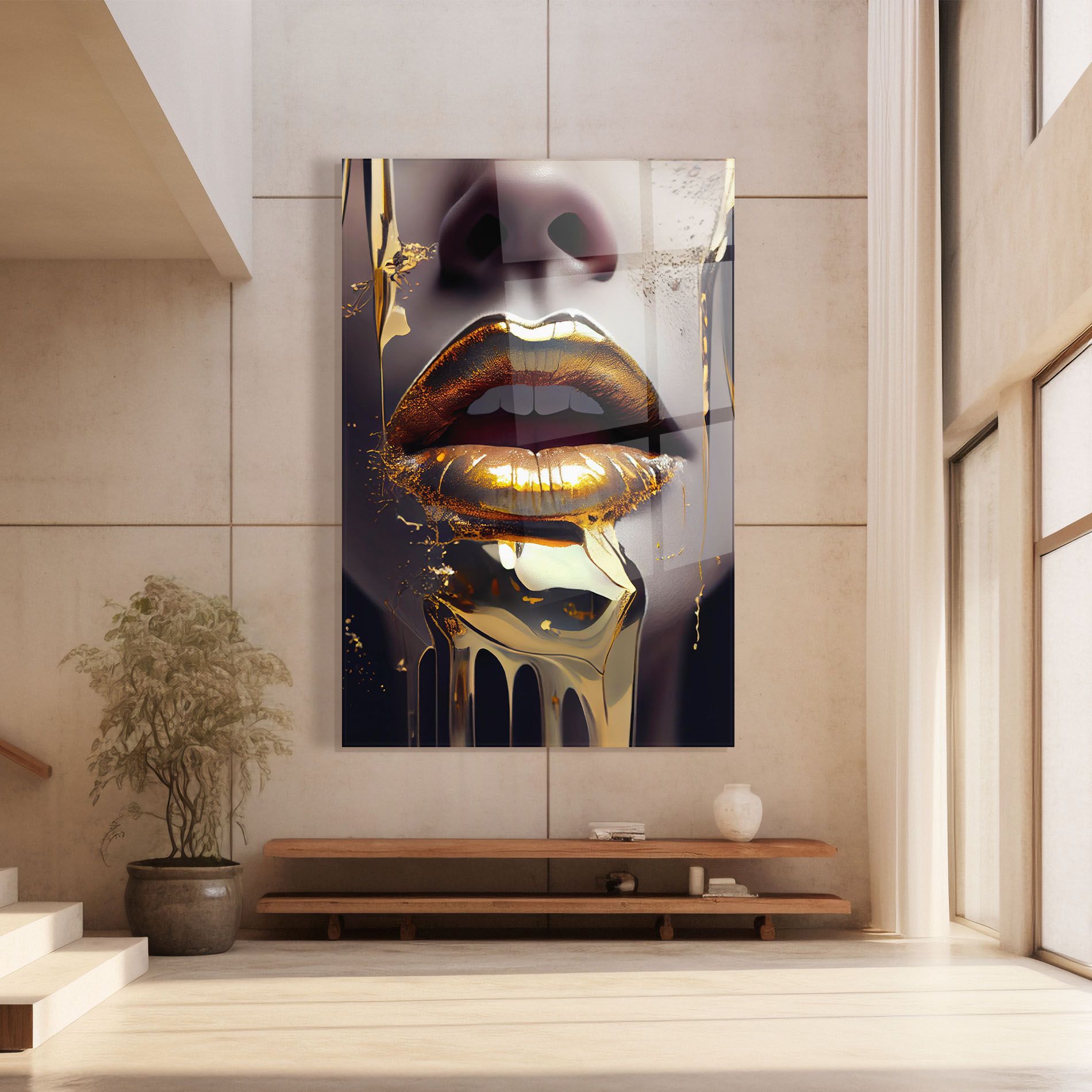 Glamorous Gold Lips mockup 8