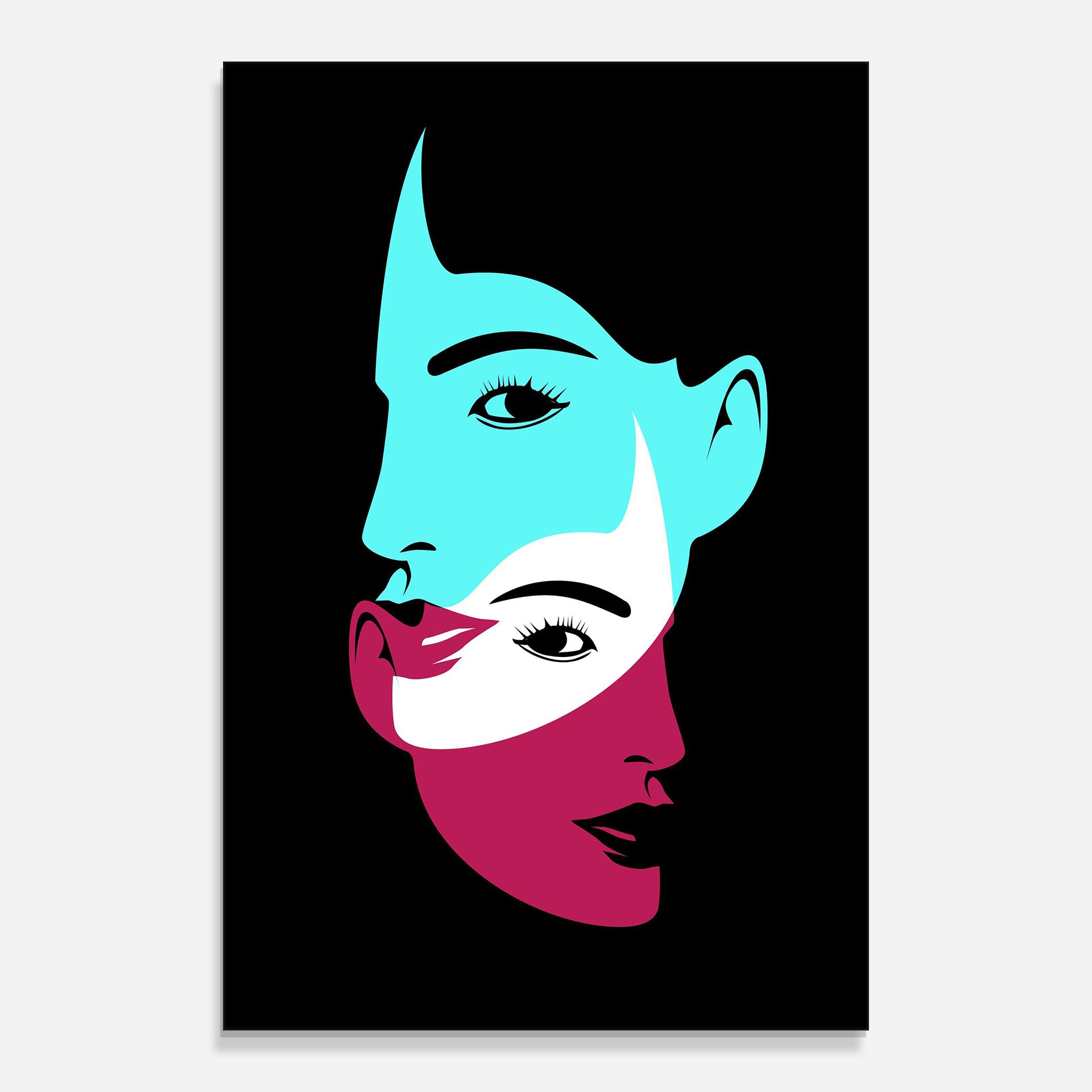 Blue Pink Women mockup 0