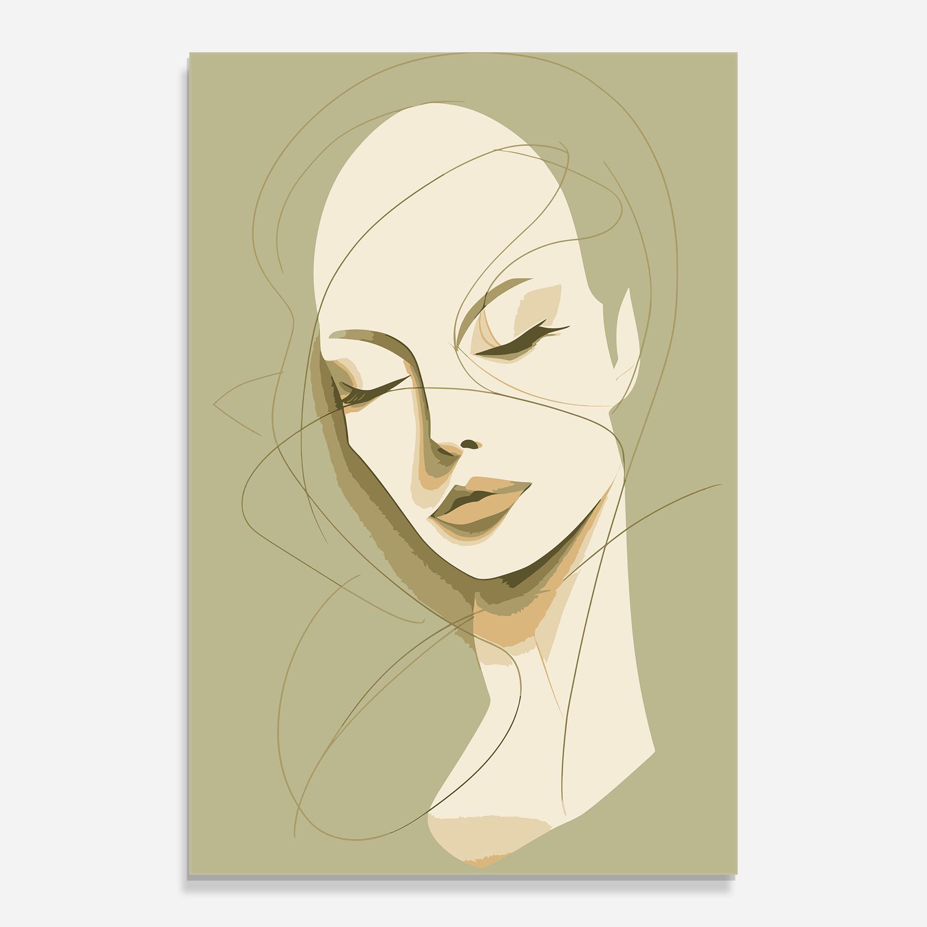Cream Woman Head mockup 0