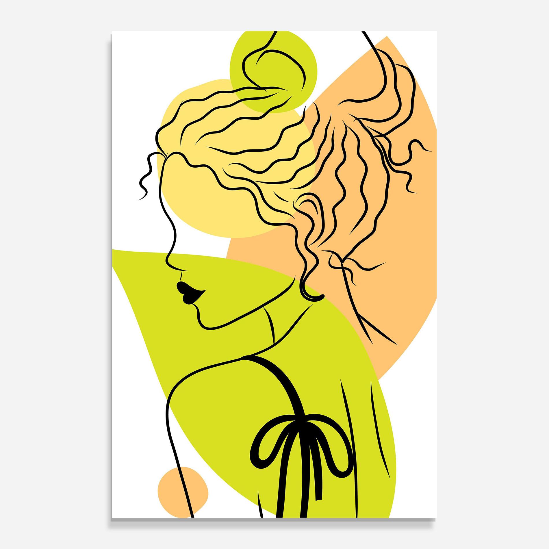 Tablou Sticla Lime Woman mockup 0
