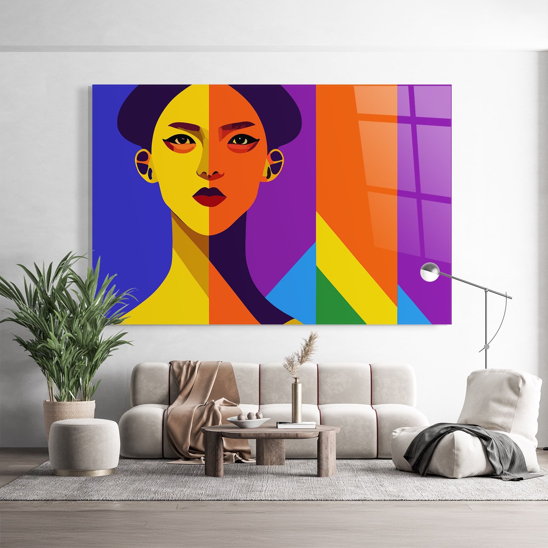 Yellow Orange Face mockup 9