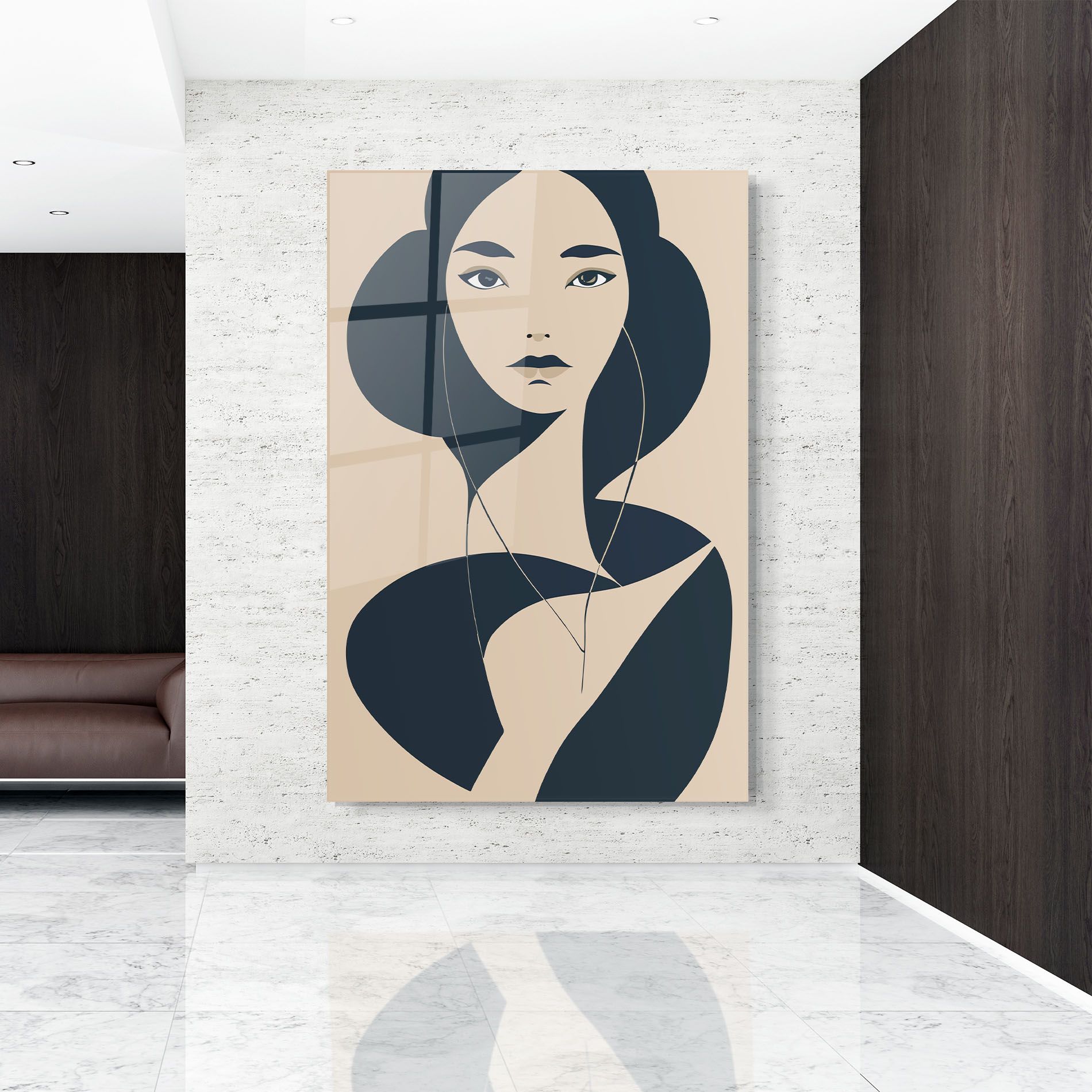 Cream Blue Woman mockup 9