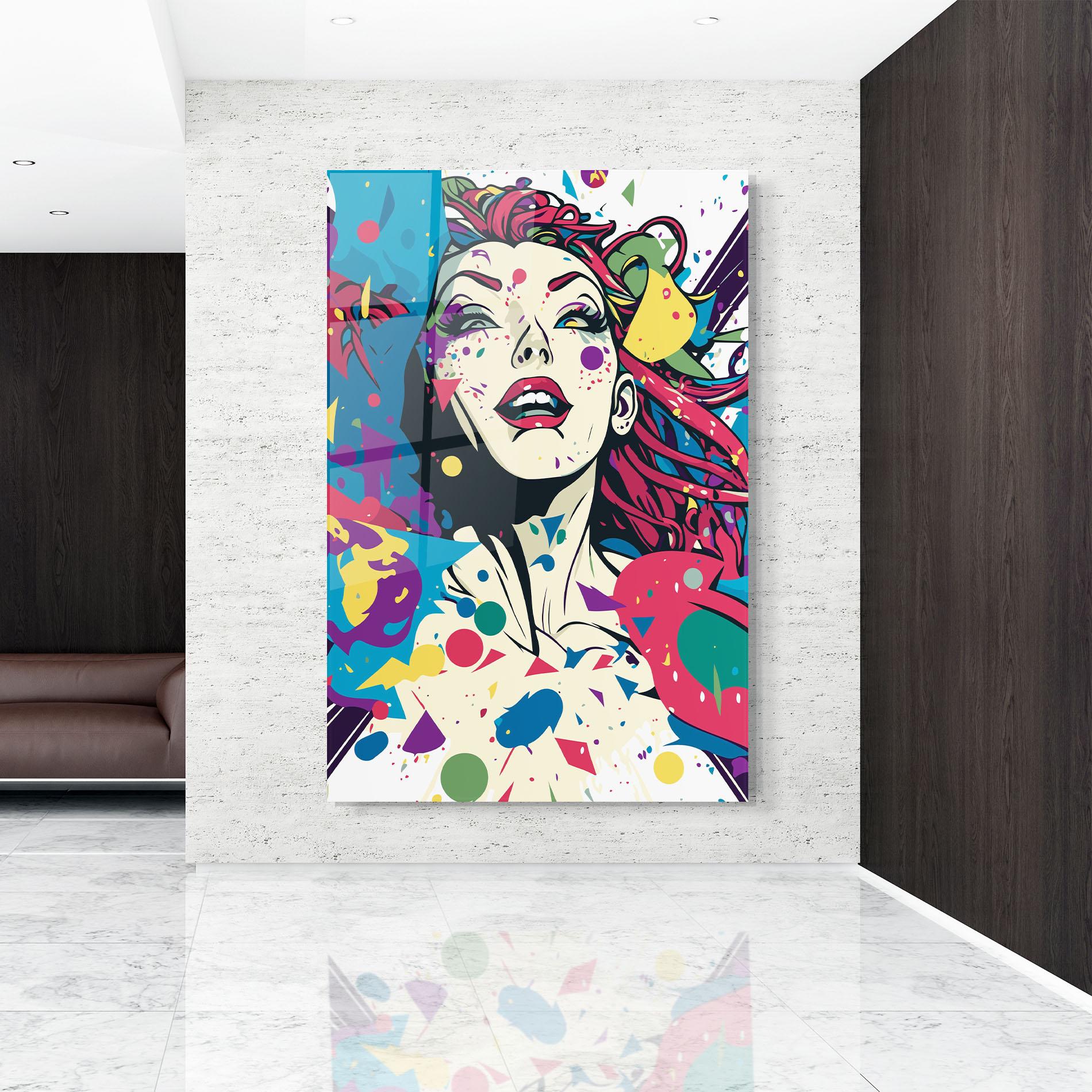 Tablou Sticla Fictional Woman mockup 9