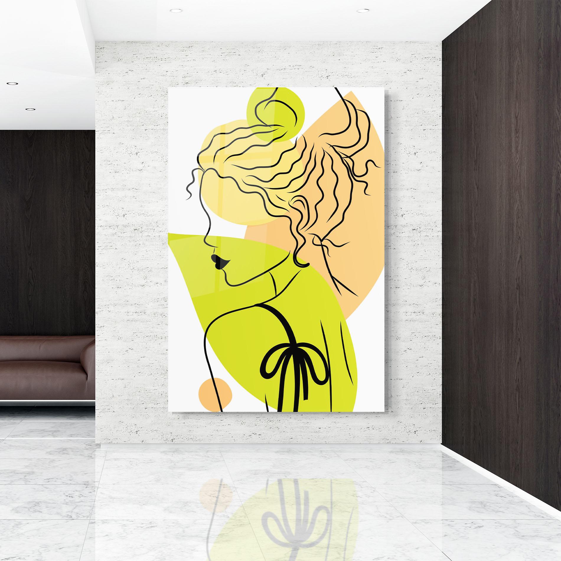 Tablou Sticla Lime Woman mockup 9