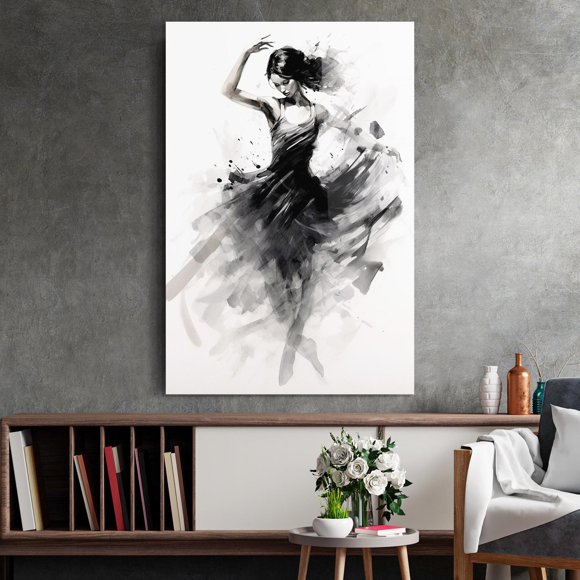Tablou Sticla Dancing Woman mockup 2