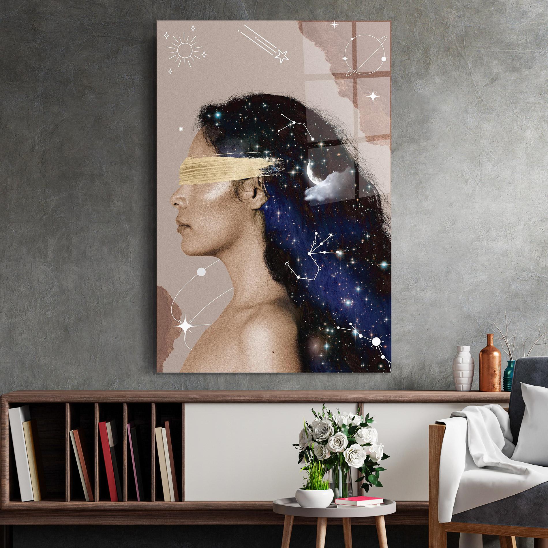 Tablou Sticla Galaxy Hair mockup 2