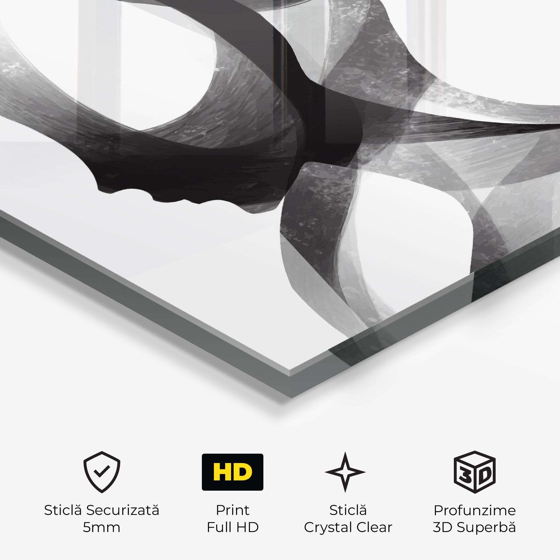 Tablou Sticla Abstract Grey Couple mockup 3