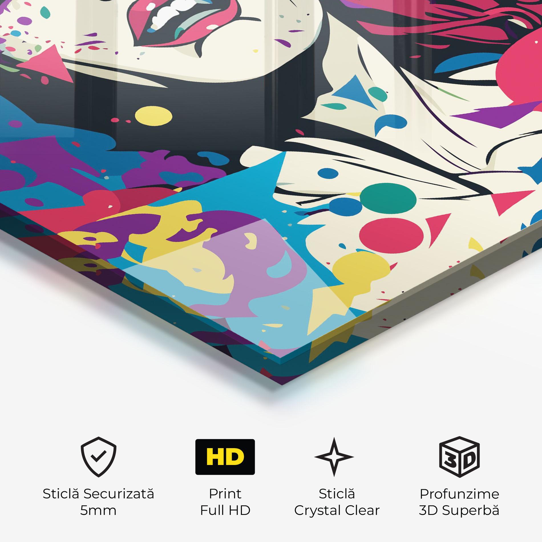 Tablou Sticla Fictional Woman mockup 3