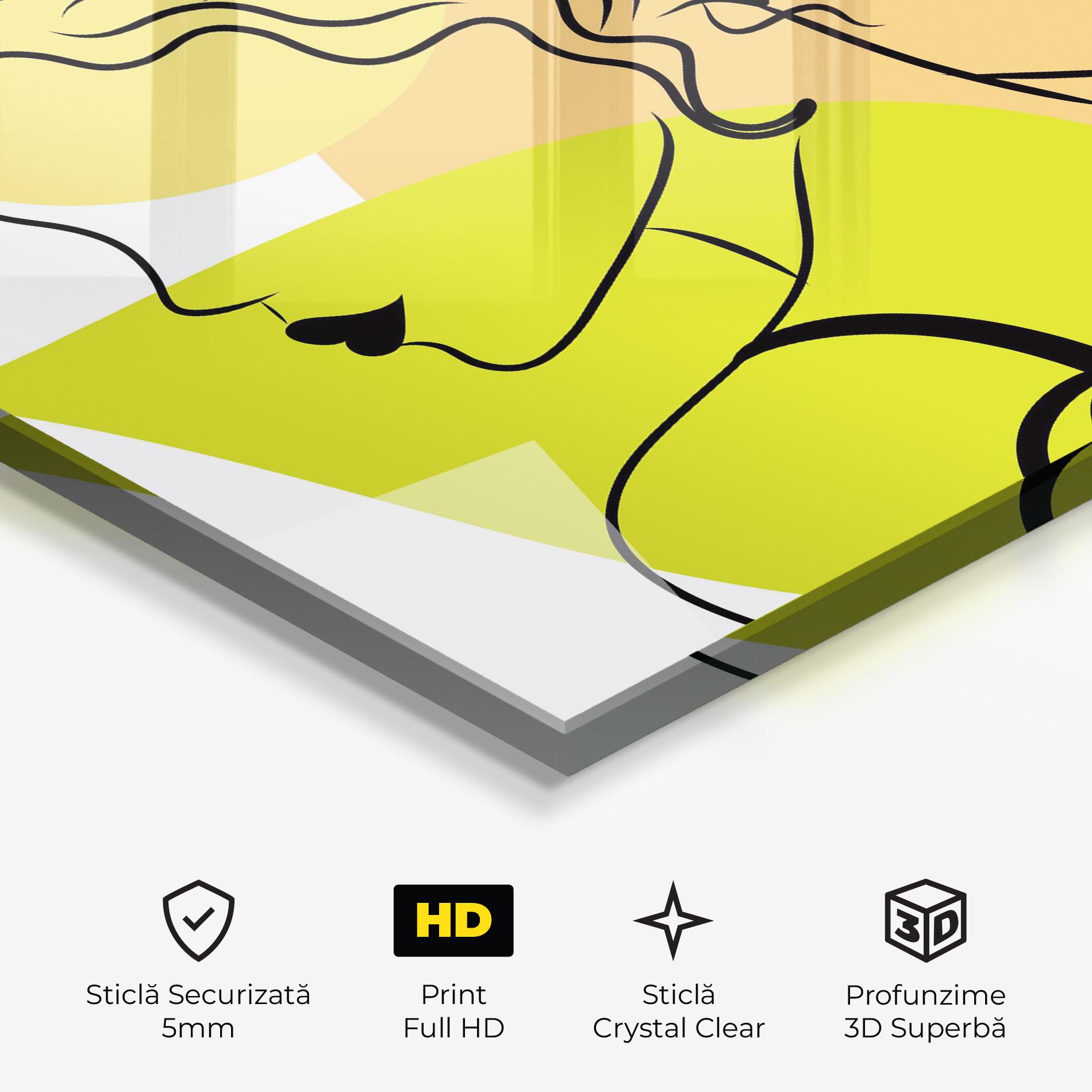 Tablou Sticla Lime Woman mockup 3
