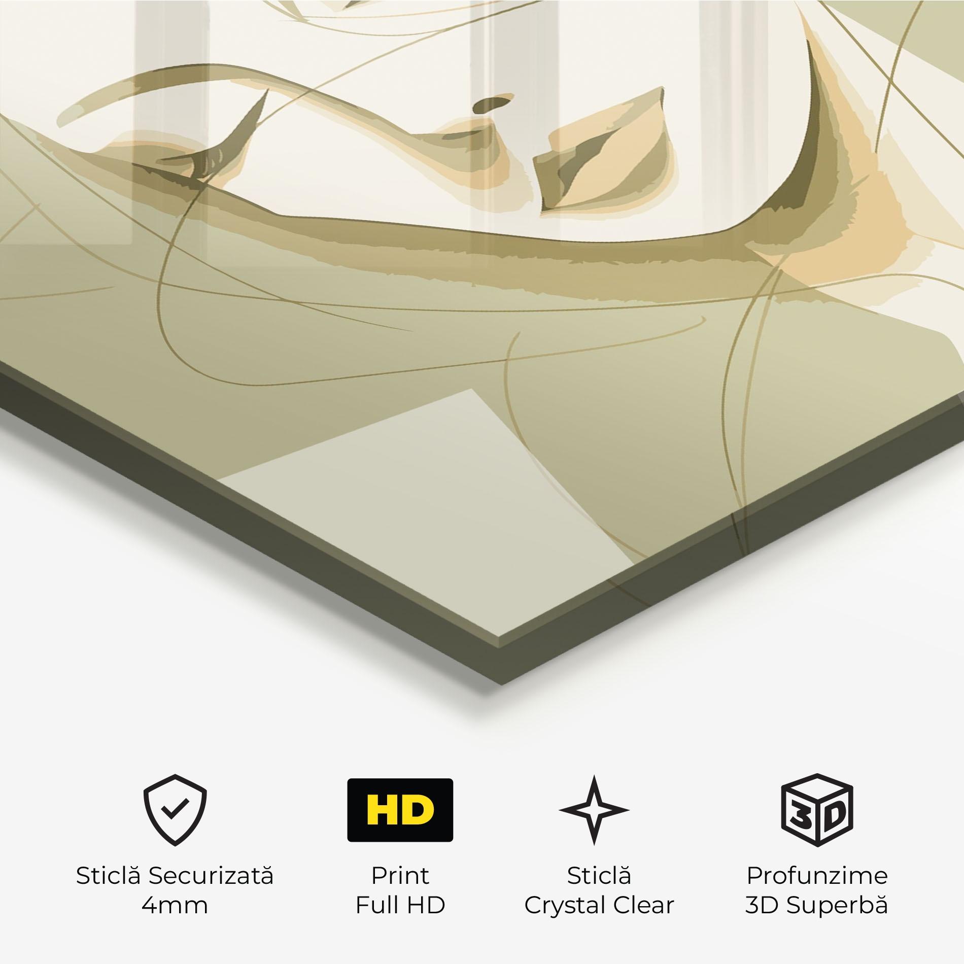 Tablou Sticla Cream Woman Head mockup 3