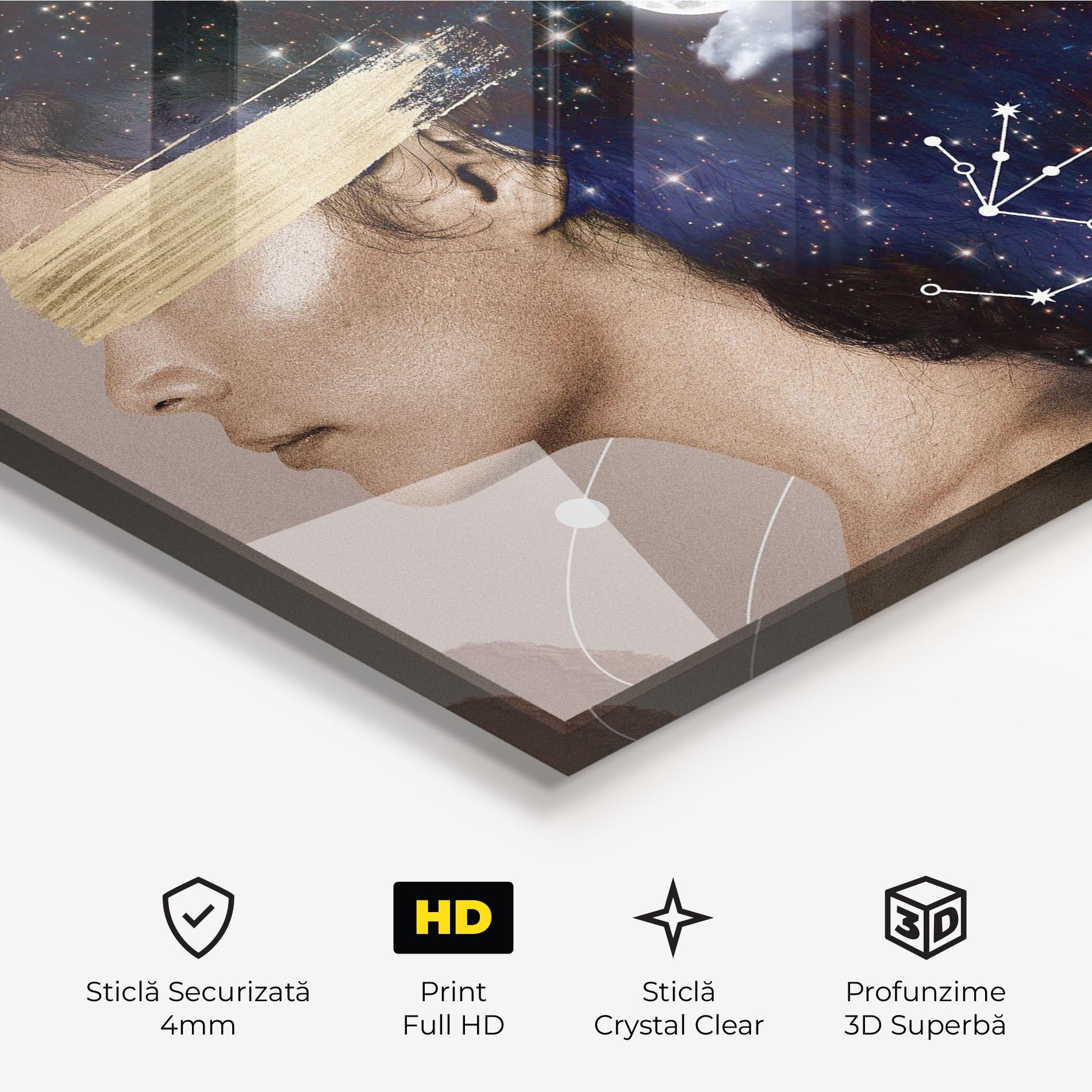 Tablou Sticla Galaxy Hair mockup 3