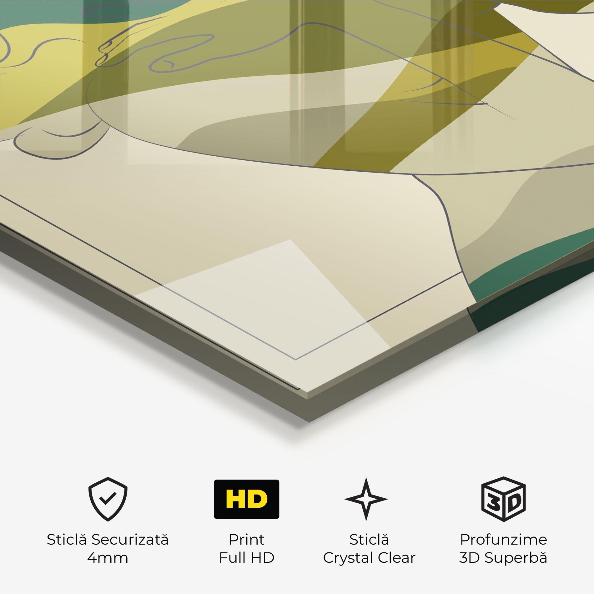 Tablou Sticla Green Nature Woman mockup 3