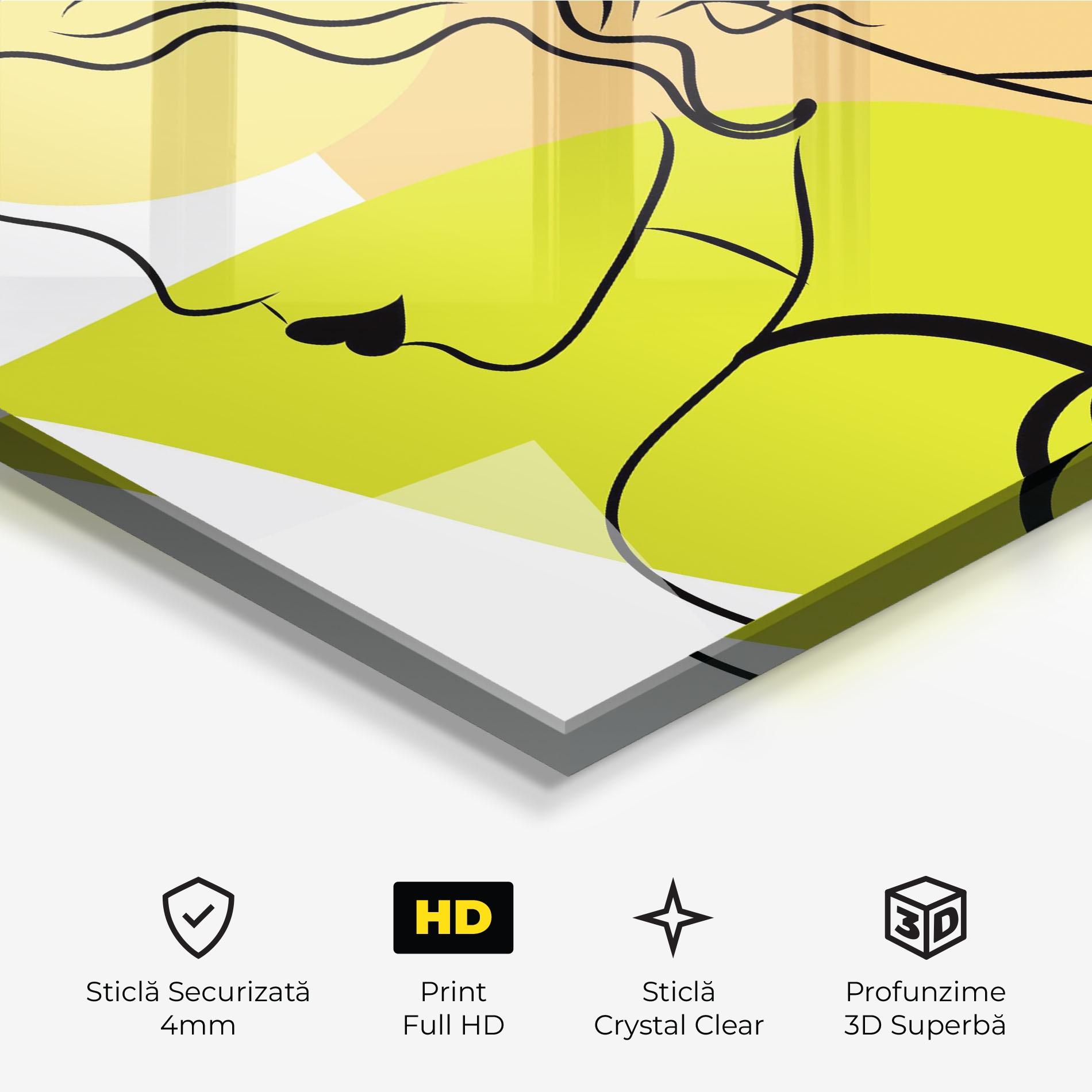 Tablou Sticla Lime Woman mockup 3