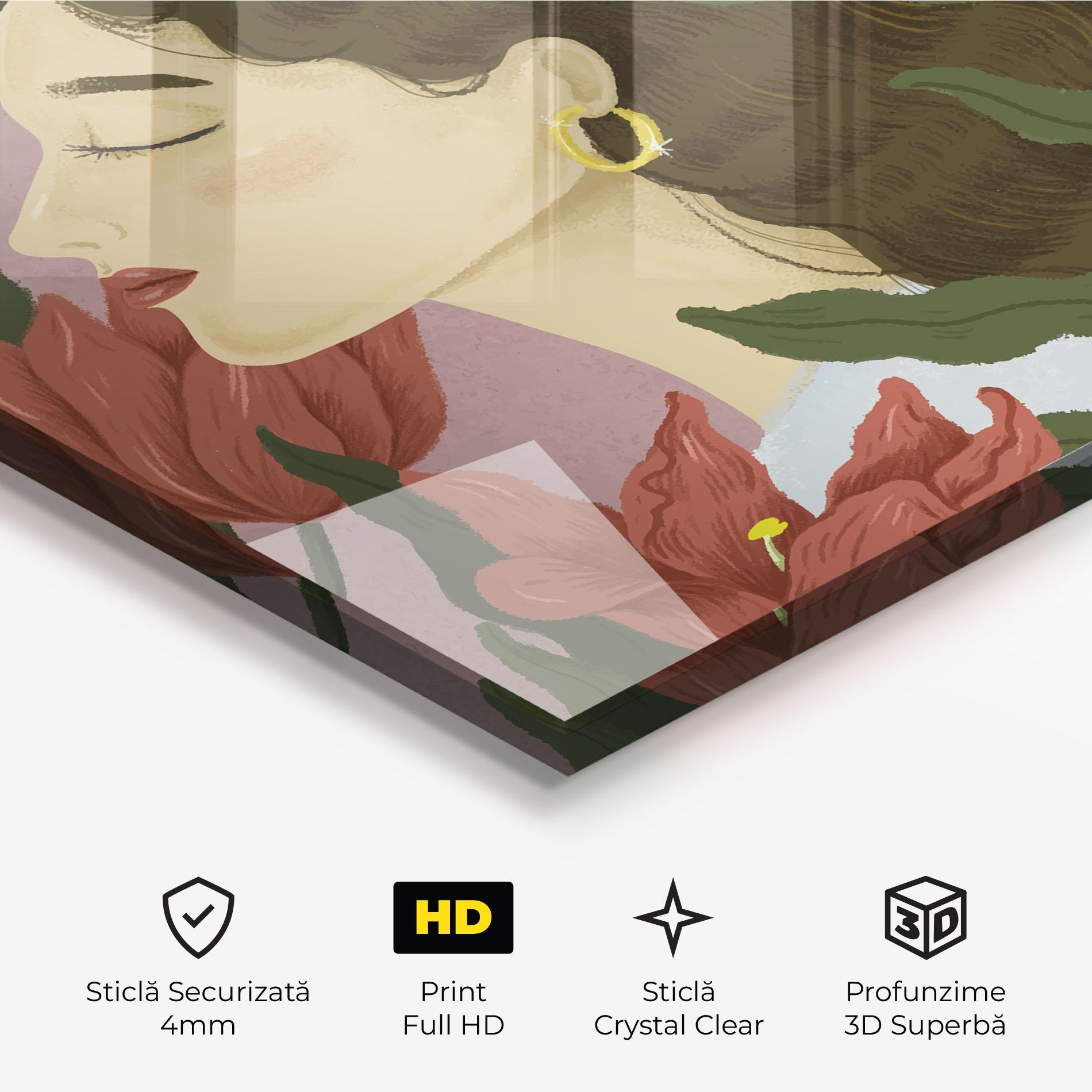 Tablou Sticla Tulip Pretty Girl mockup 3