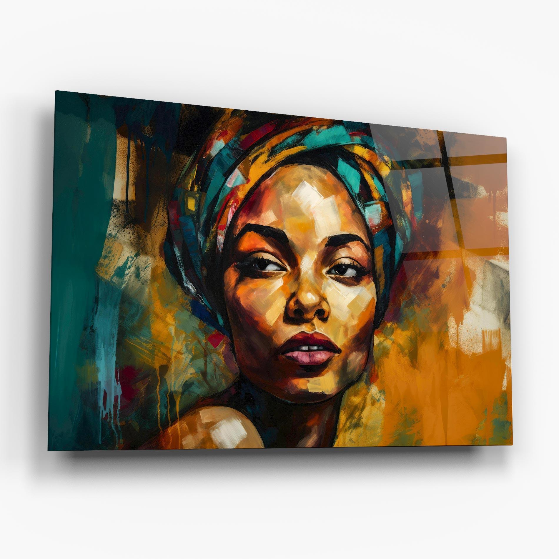 Tablou Sticla Enigmatic Expression mockup 6