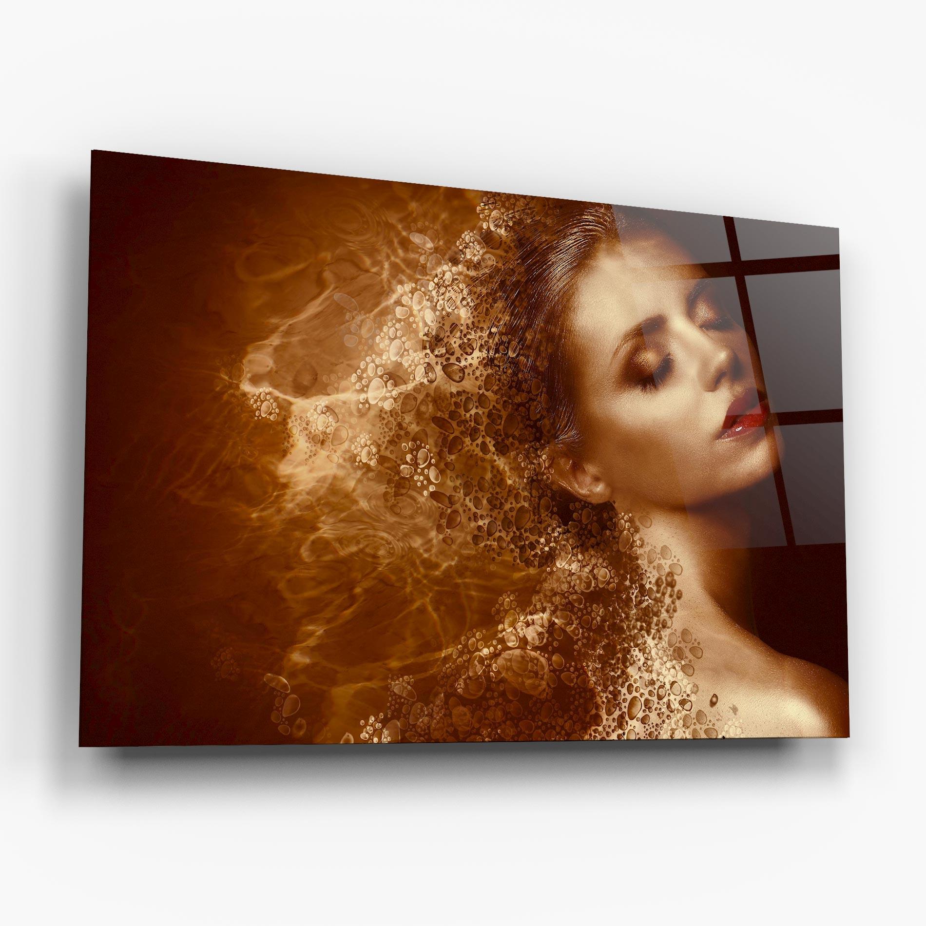 Tablou Sticla Golden Beauty mockup 6