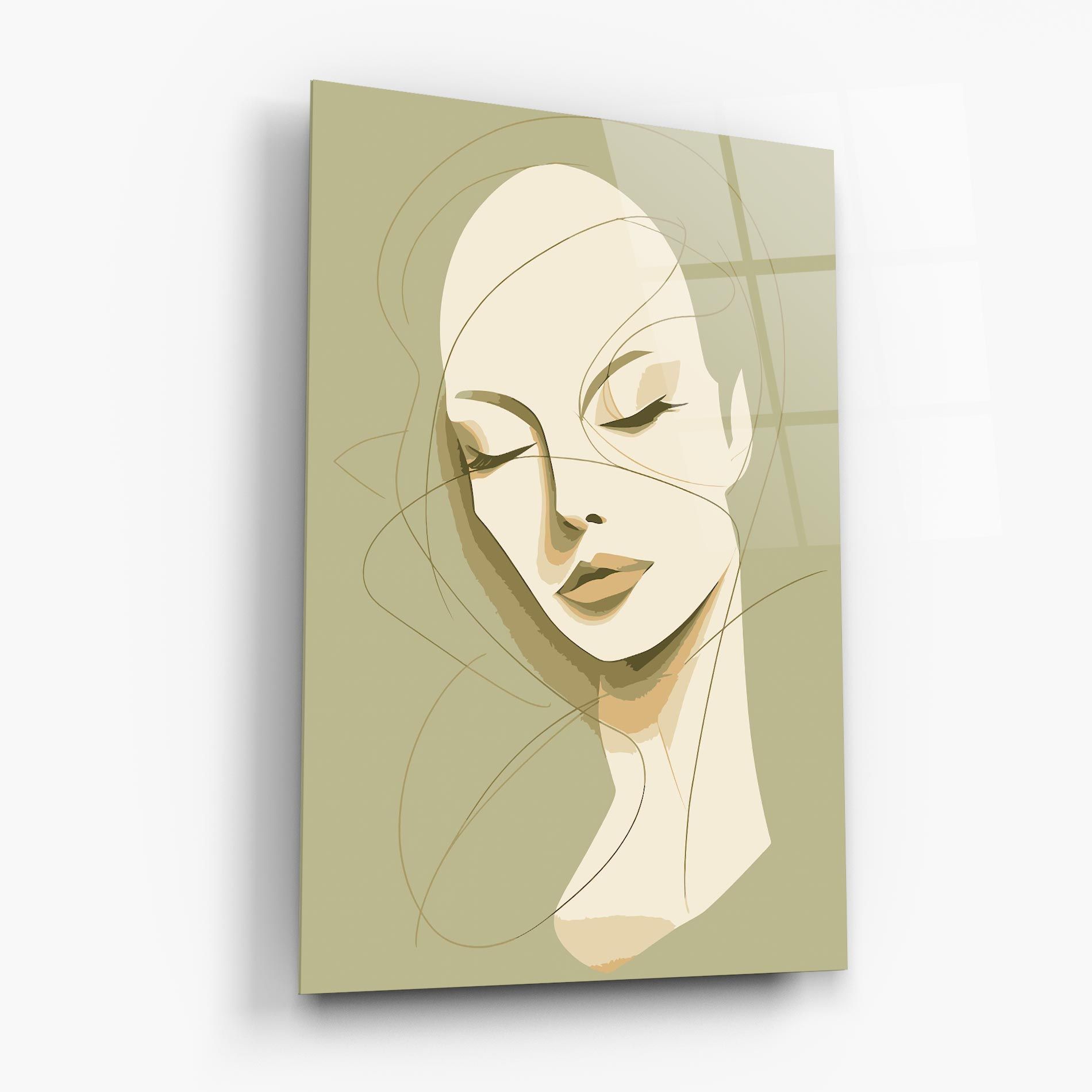 Cream Woman Head mockup 6
