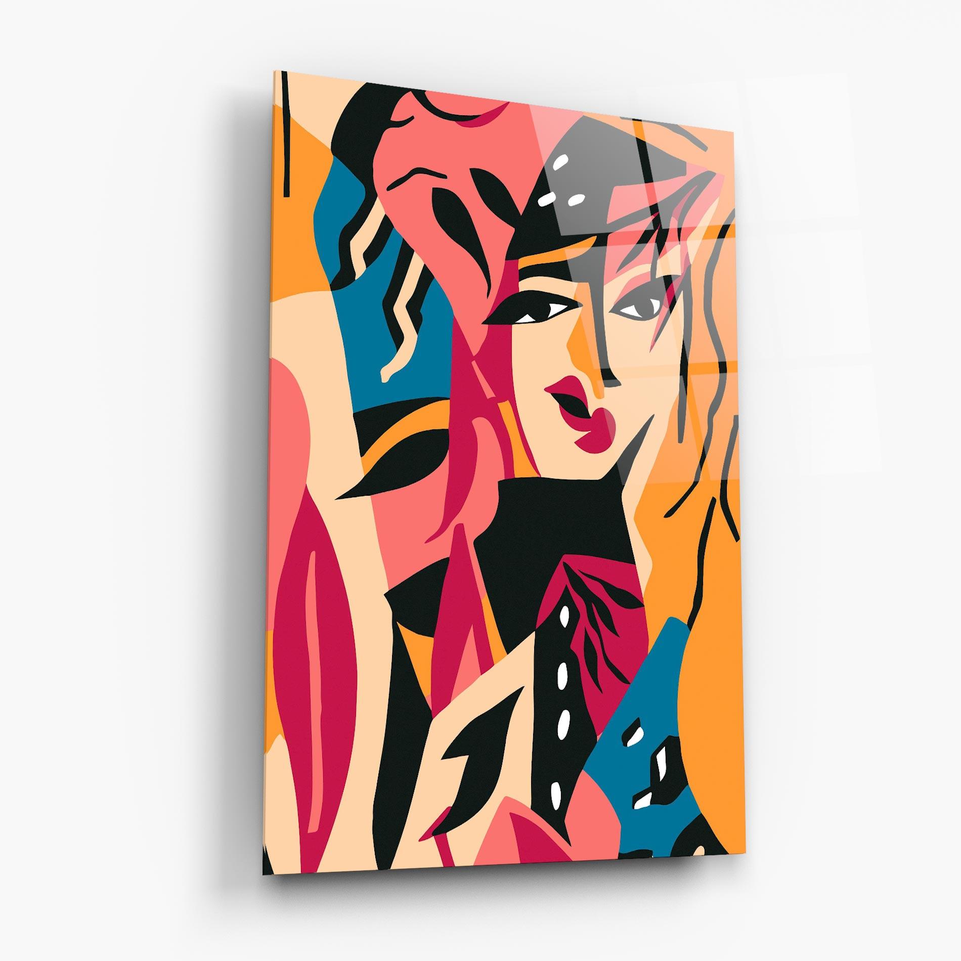 Tablou Sticla Crowd Face mockup 6