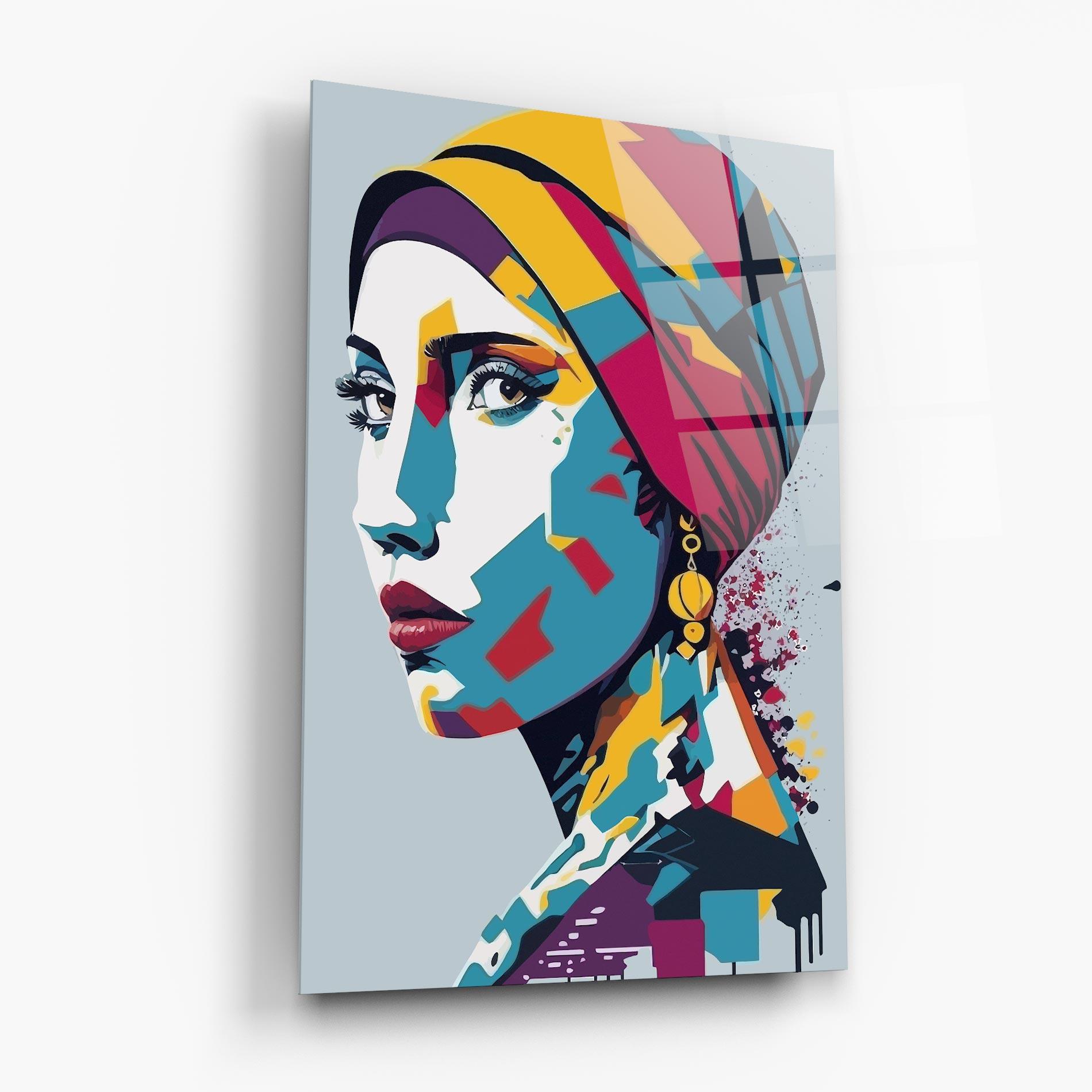 Tablou Sticla Long Face Woman mockup 6