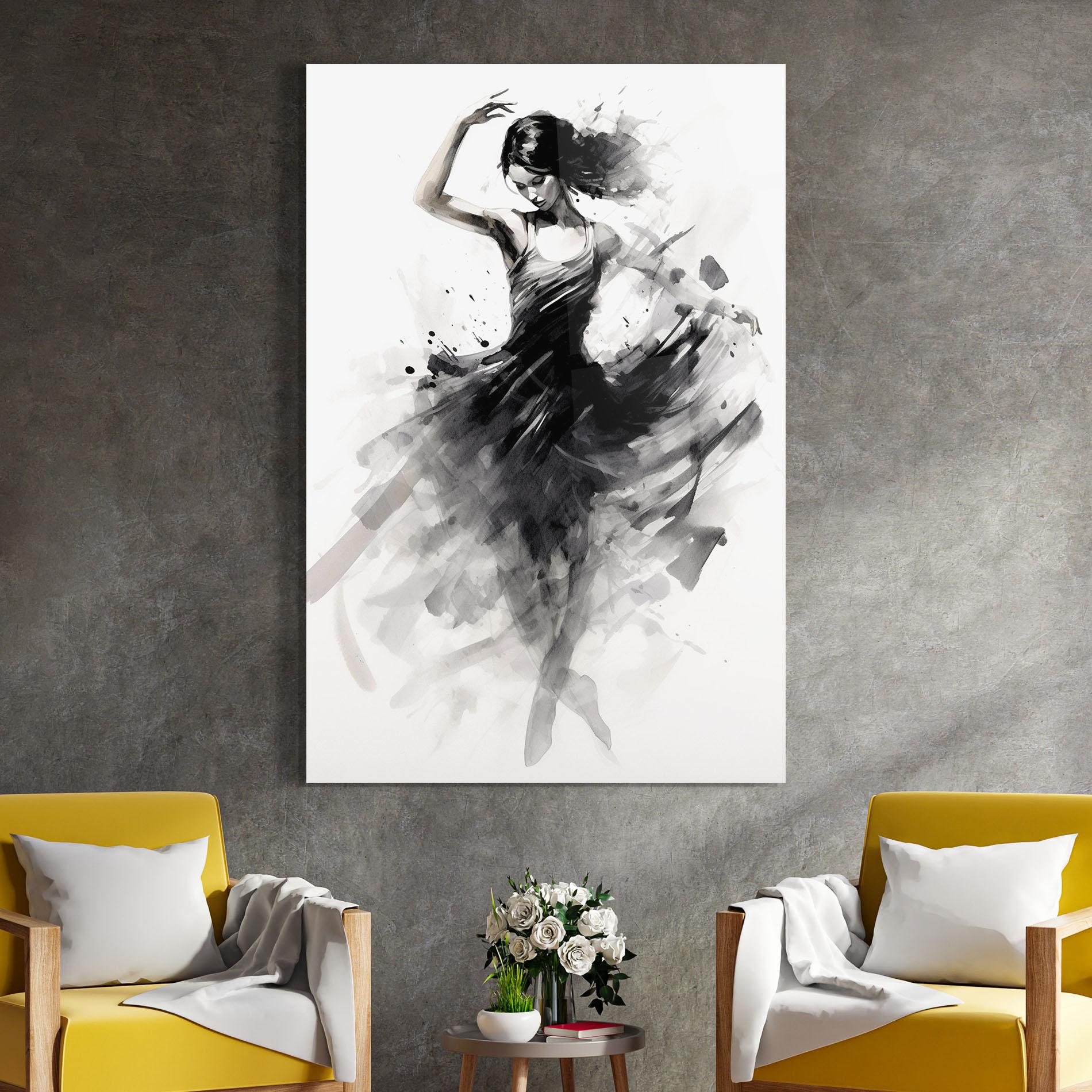 Tablou Sticla Dancing Woman mockup 4