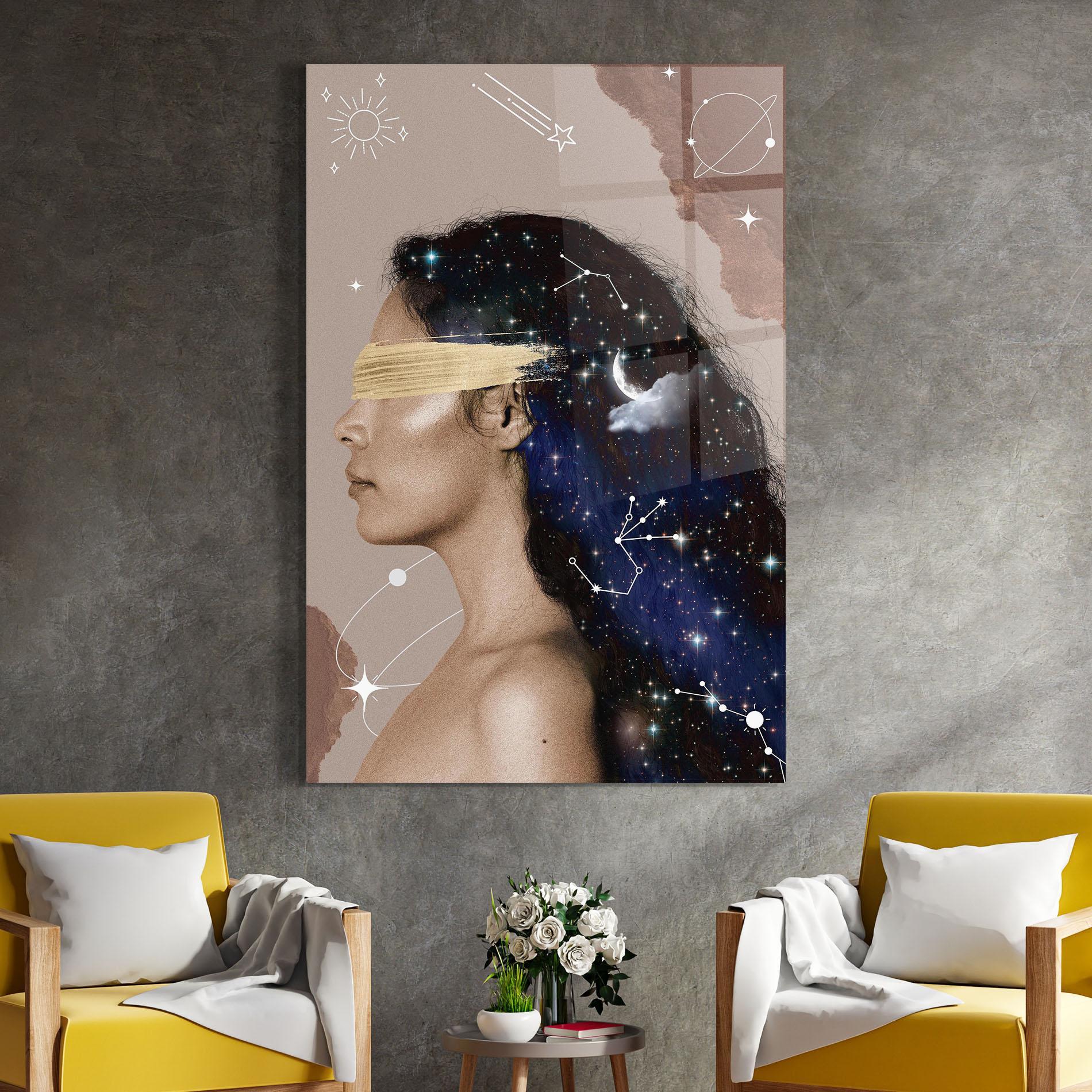 Tablou Sticla Galaxy Hair mockup 4