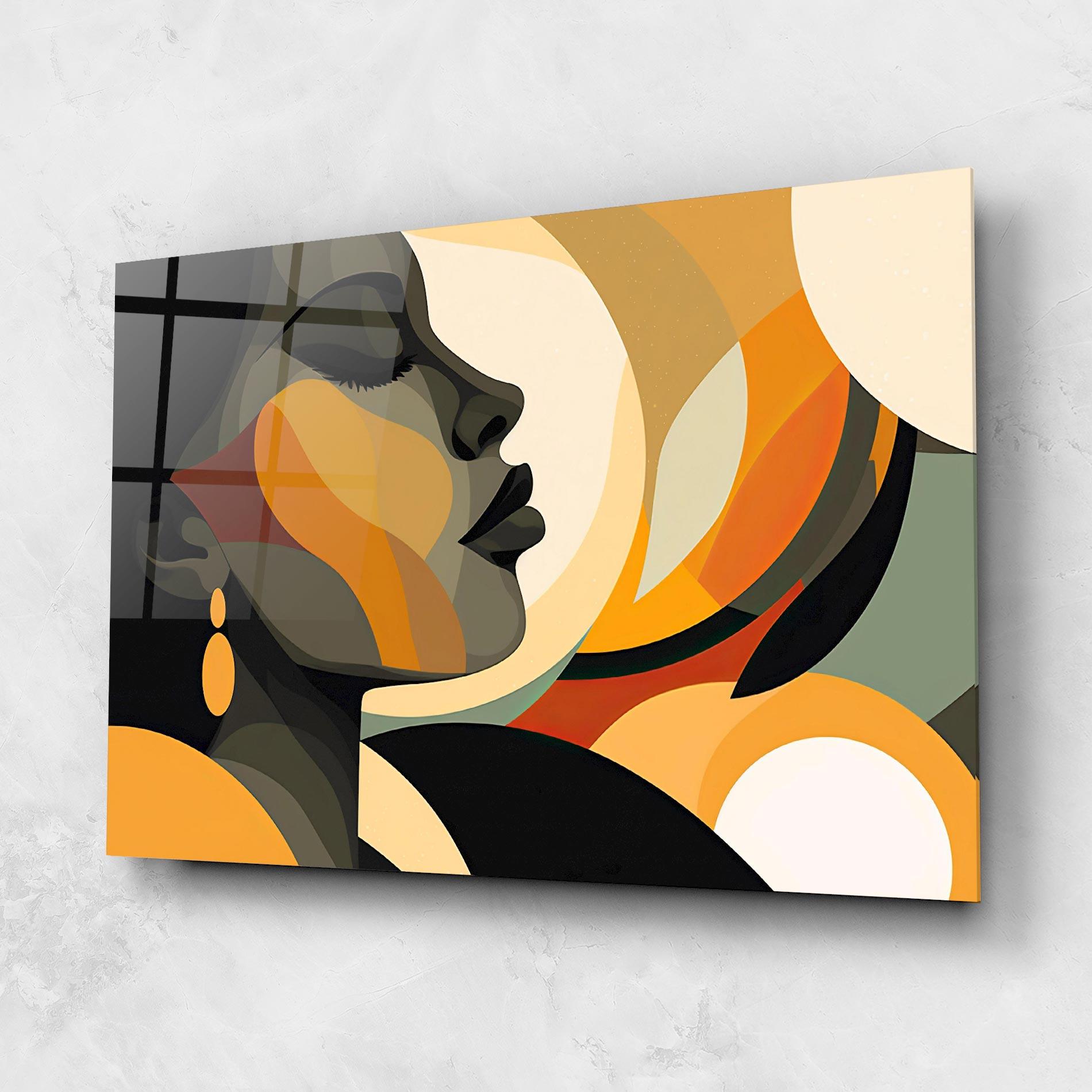 Tablou Sticla Dreamy Graphic Girl mockup 1