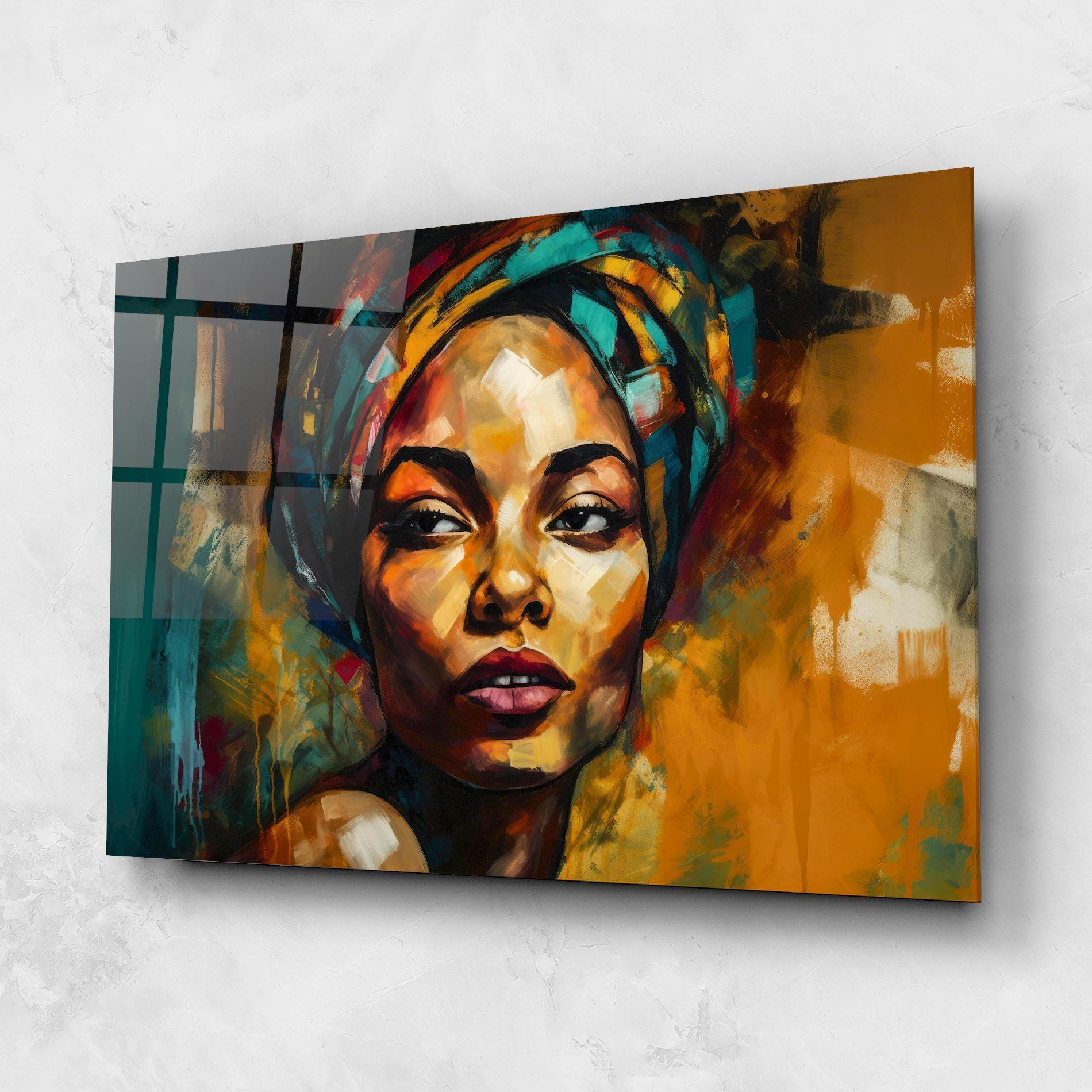 Tablou Sticla Enigmatic Expression mockup 1