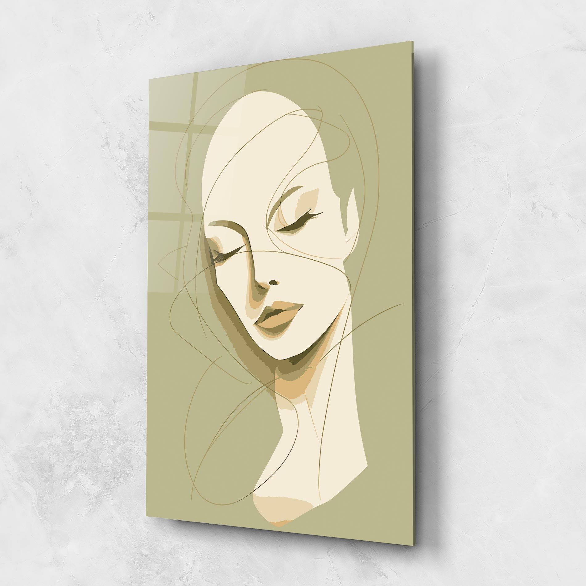 Cream Woman Head mockup 1