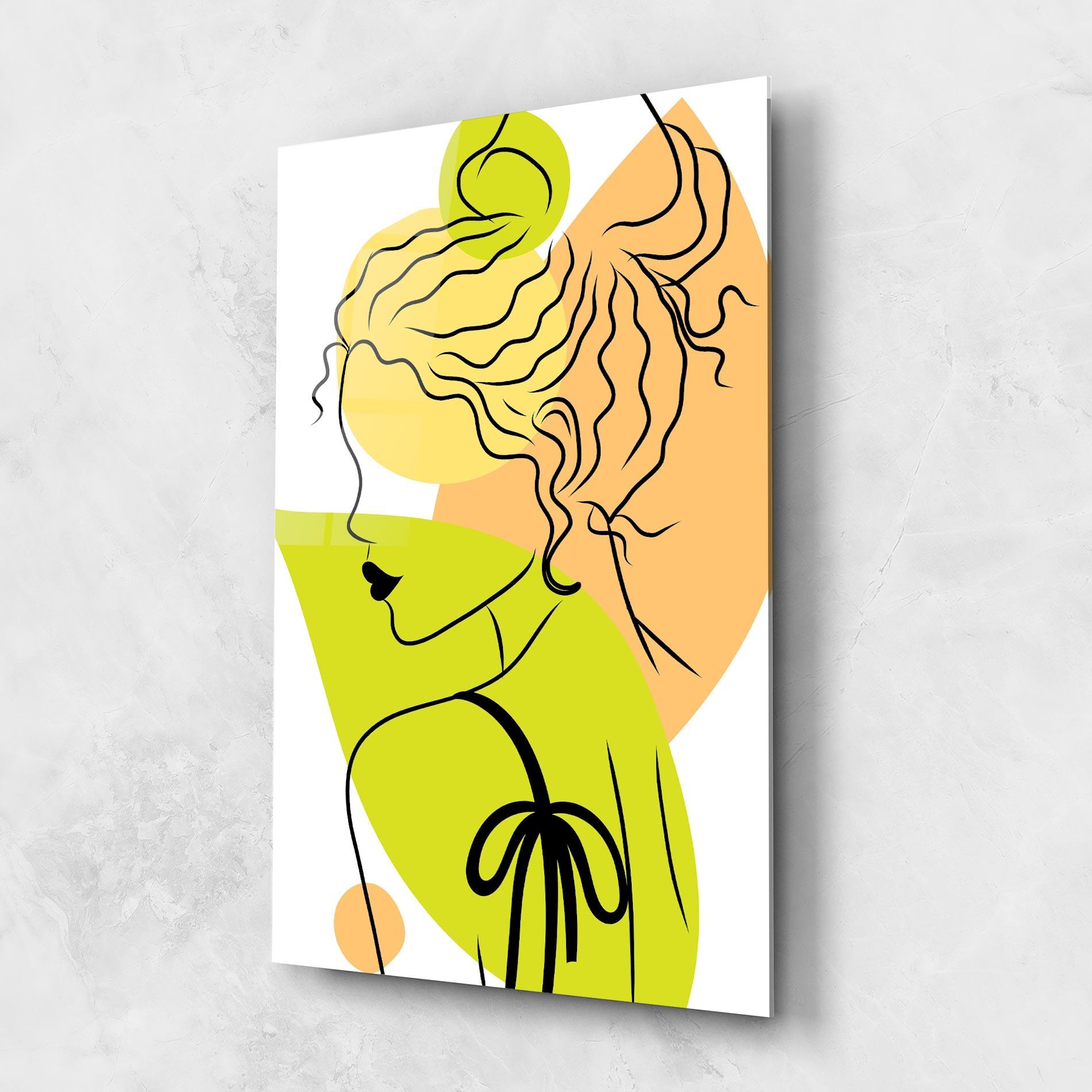 Tablou Sticla Lime Woman mockup 1