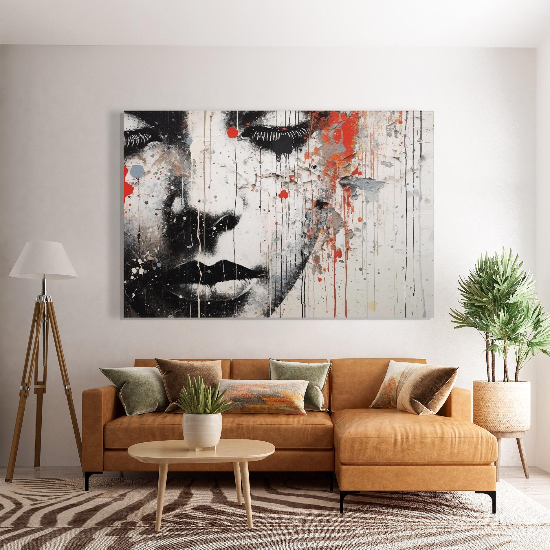 Tablou Sticla Ink Street Graffiti mockup 7