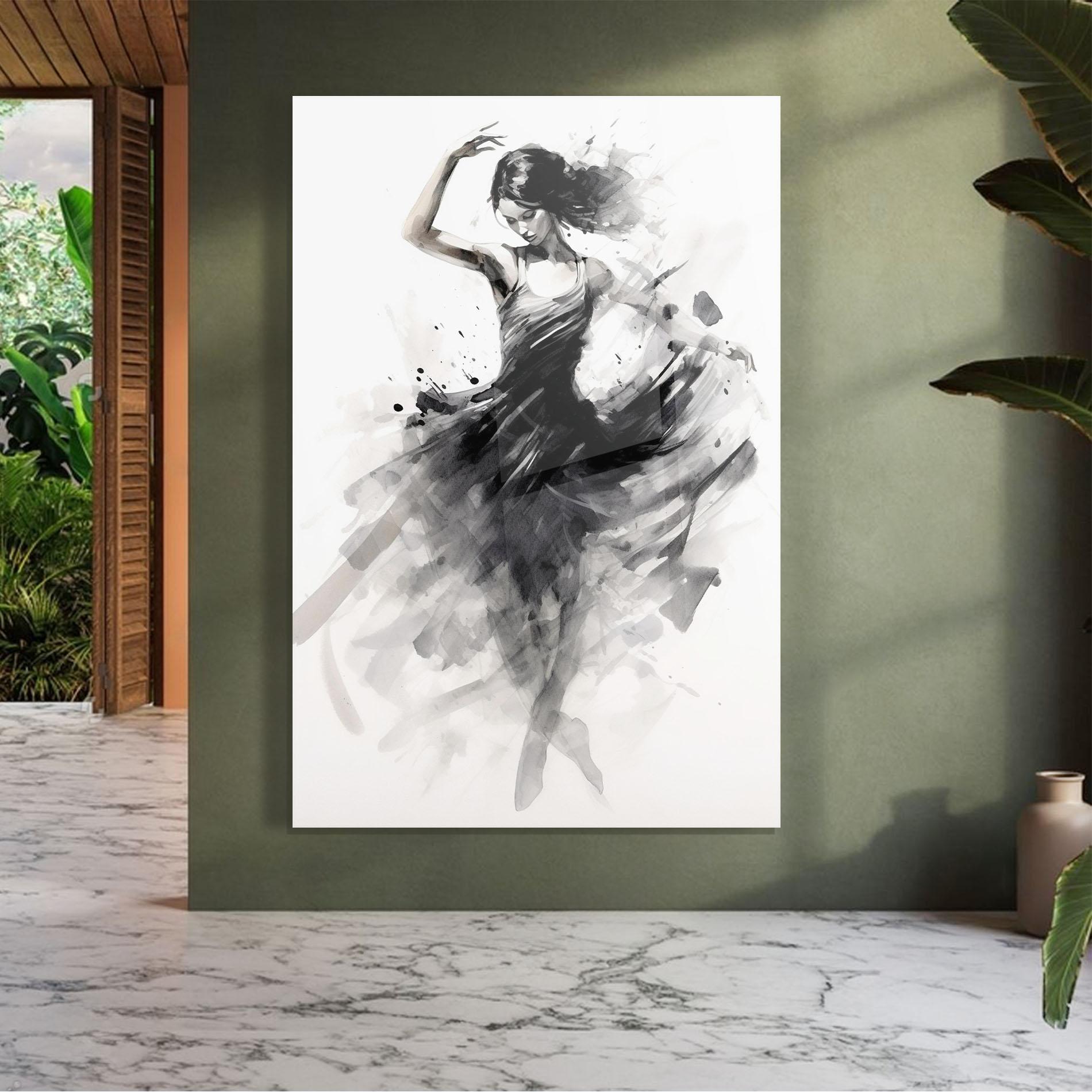 Tablou Sticla Dancing Woman mockup 7