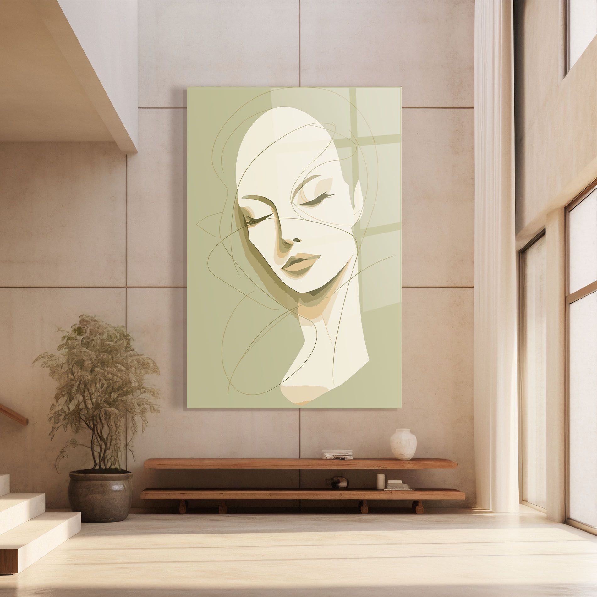 Cream Woman Head mockup 8