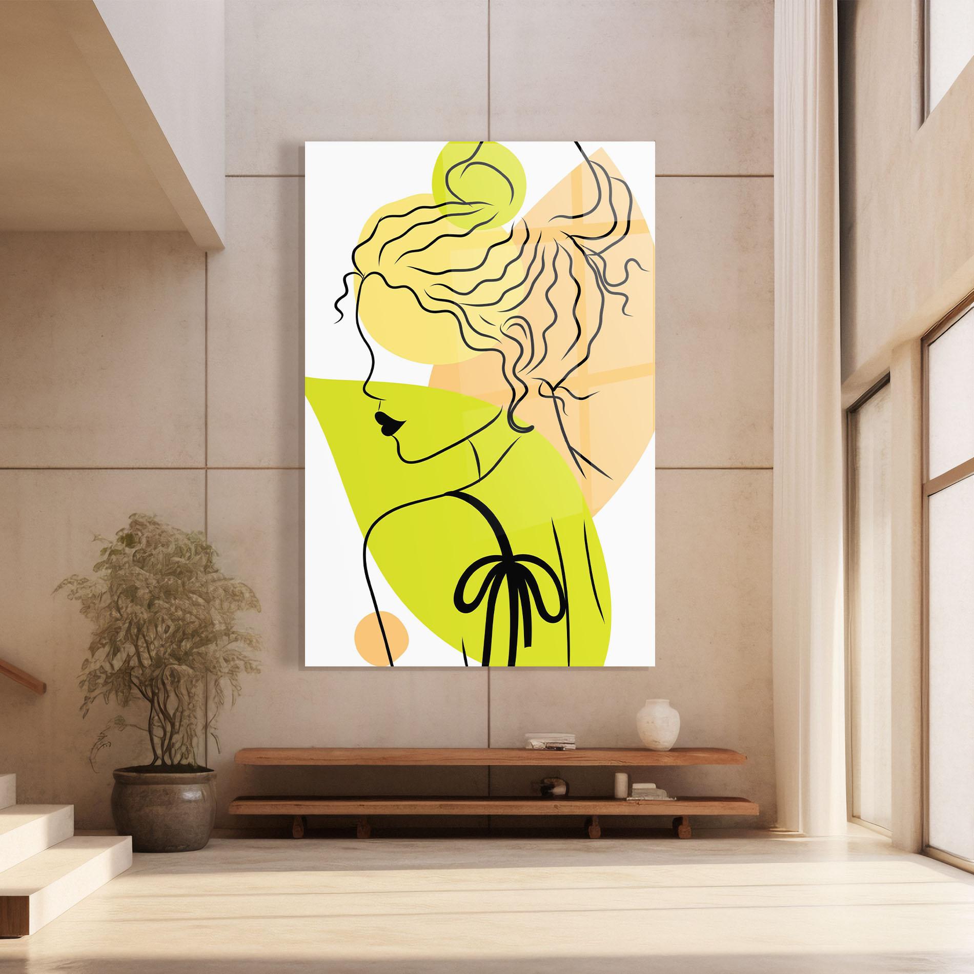 Tablou Sticla Lime Woman mockup 8