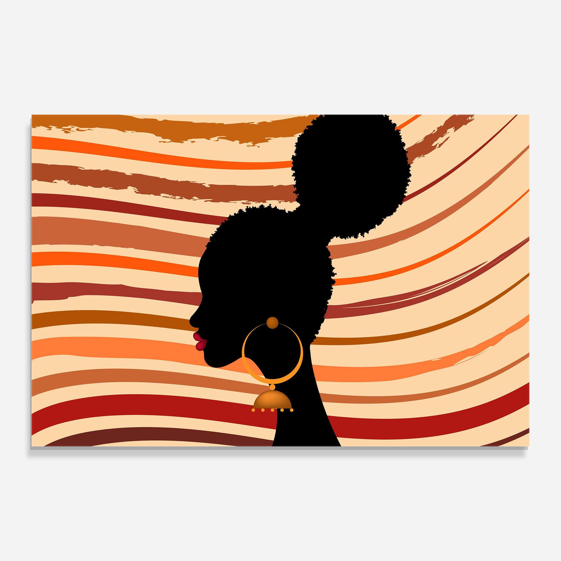 Tablou Sticla African Hairstyle mockup 0