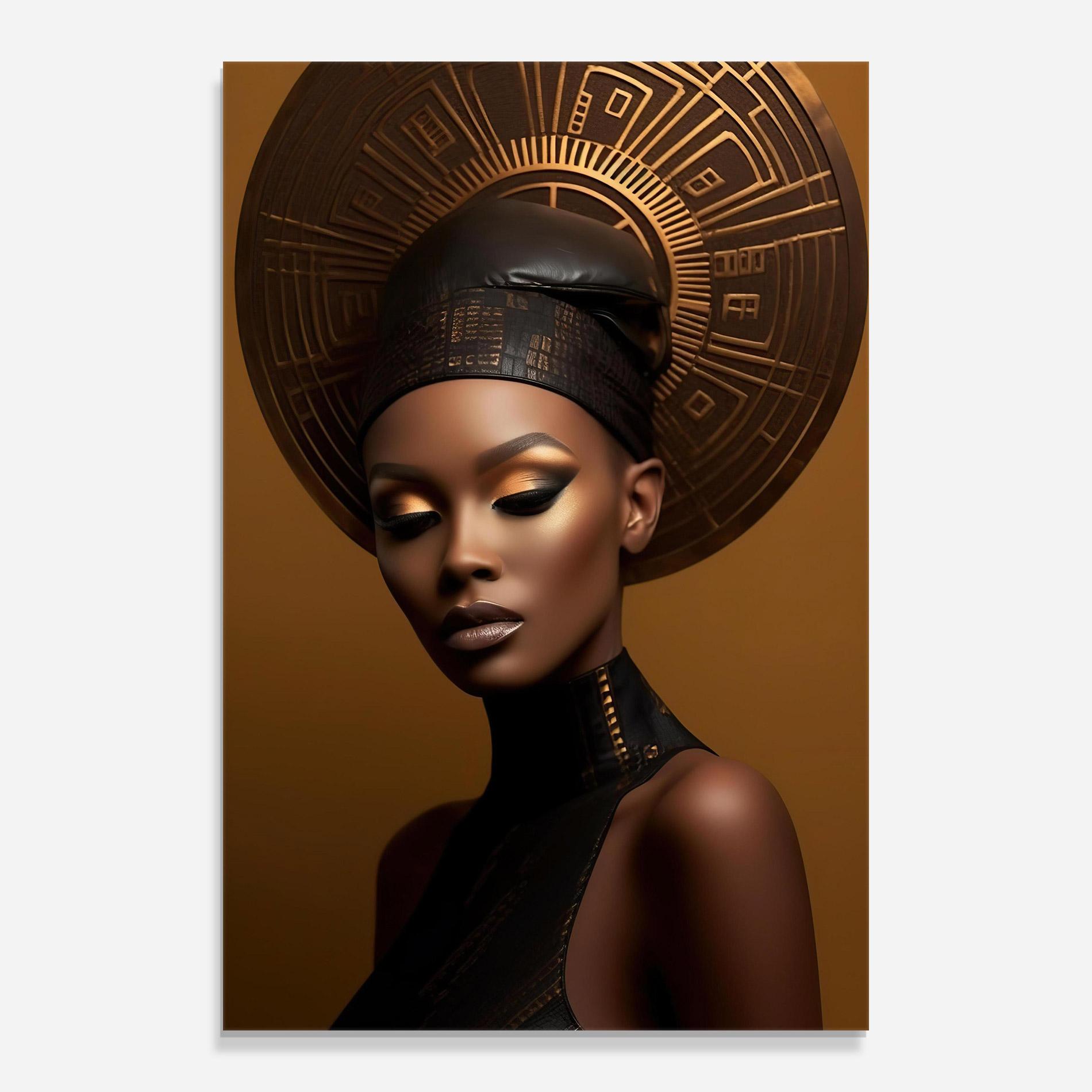 Tablou Sticla African Abstract Art mockup 0