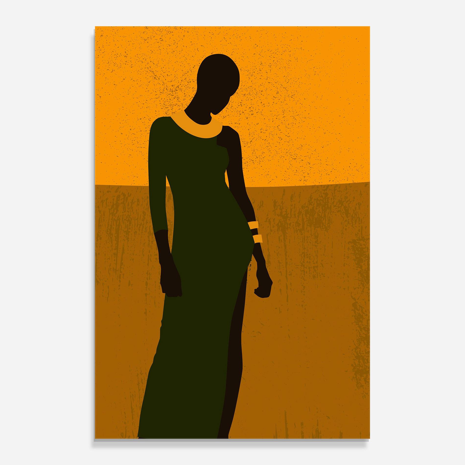 Tablou Sticla African Dress mockup 0