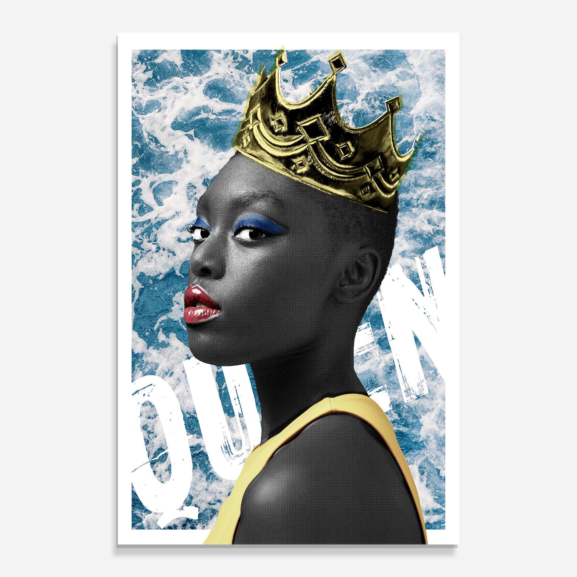 Tablou Sticla American Woman Crown mockup 0