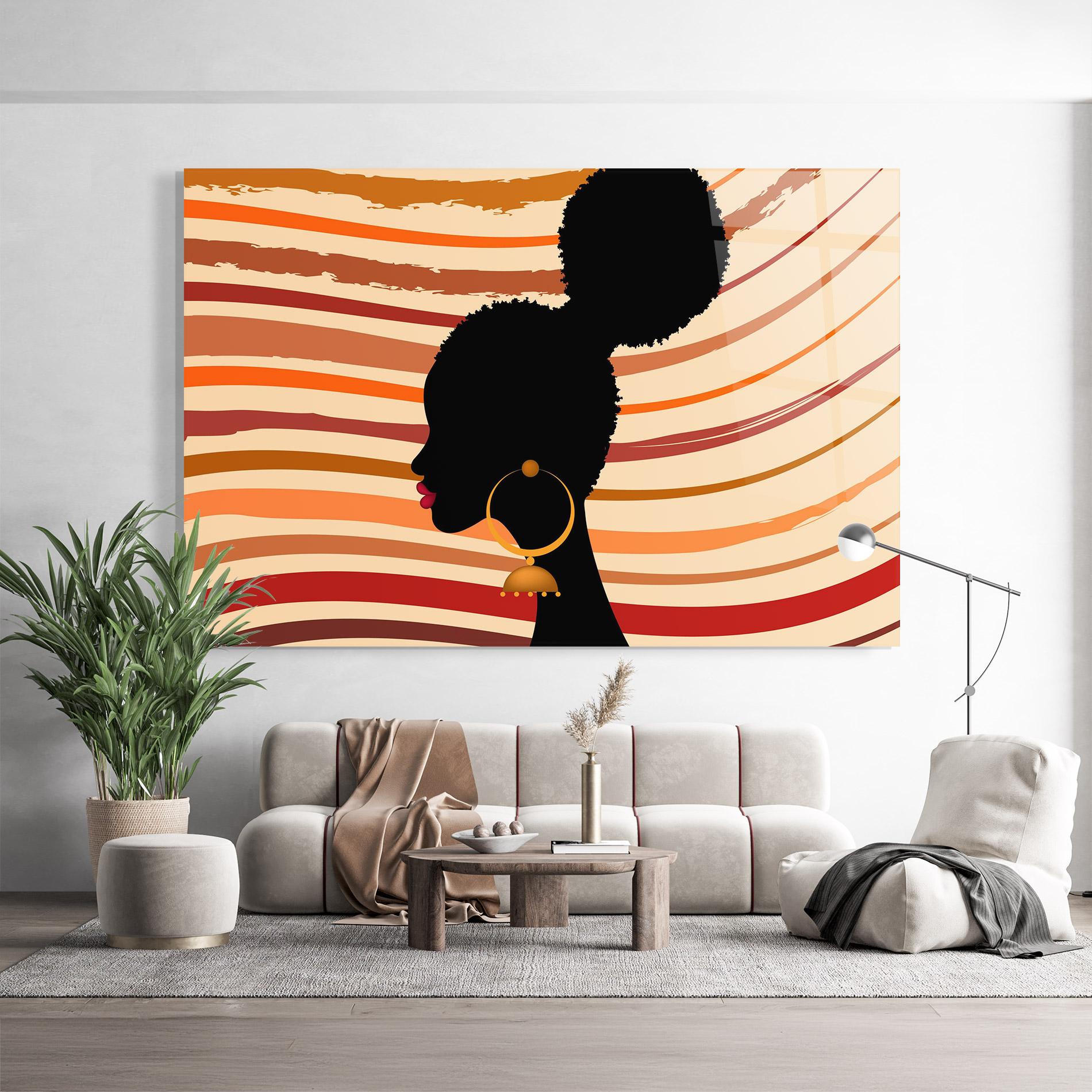 Tablou Sticla African Hairstyle mockup 9