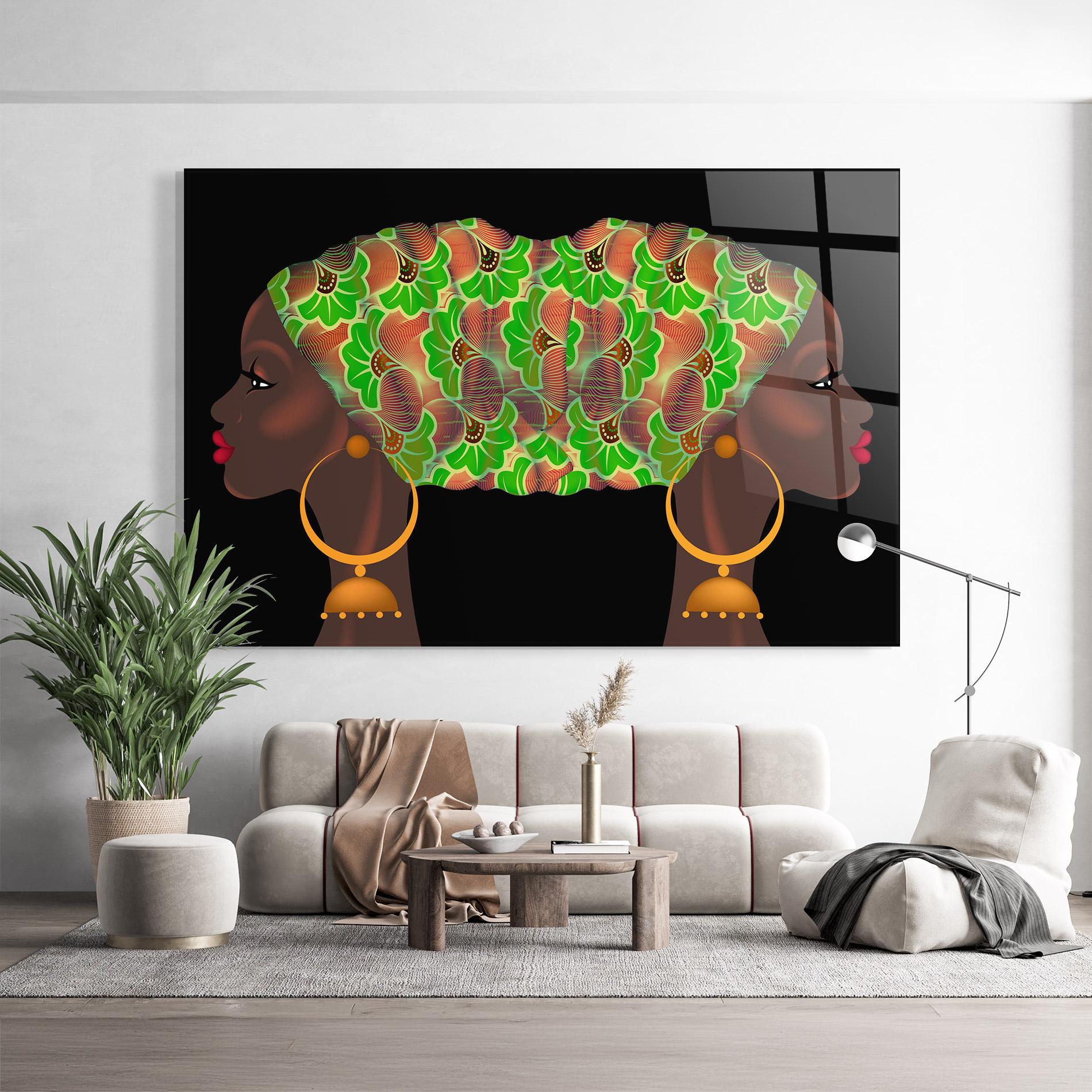 Tablou Sticla Ankara Headwrap mockup 9