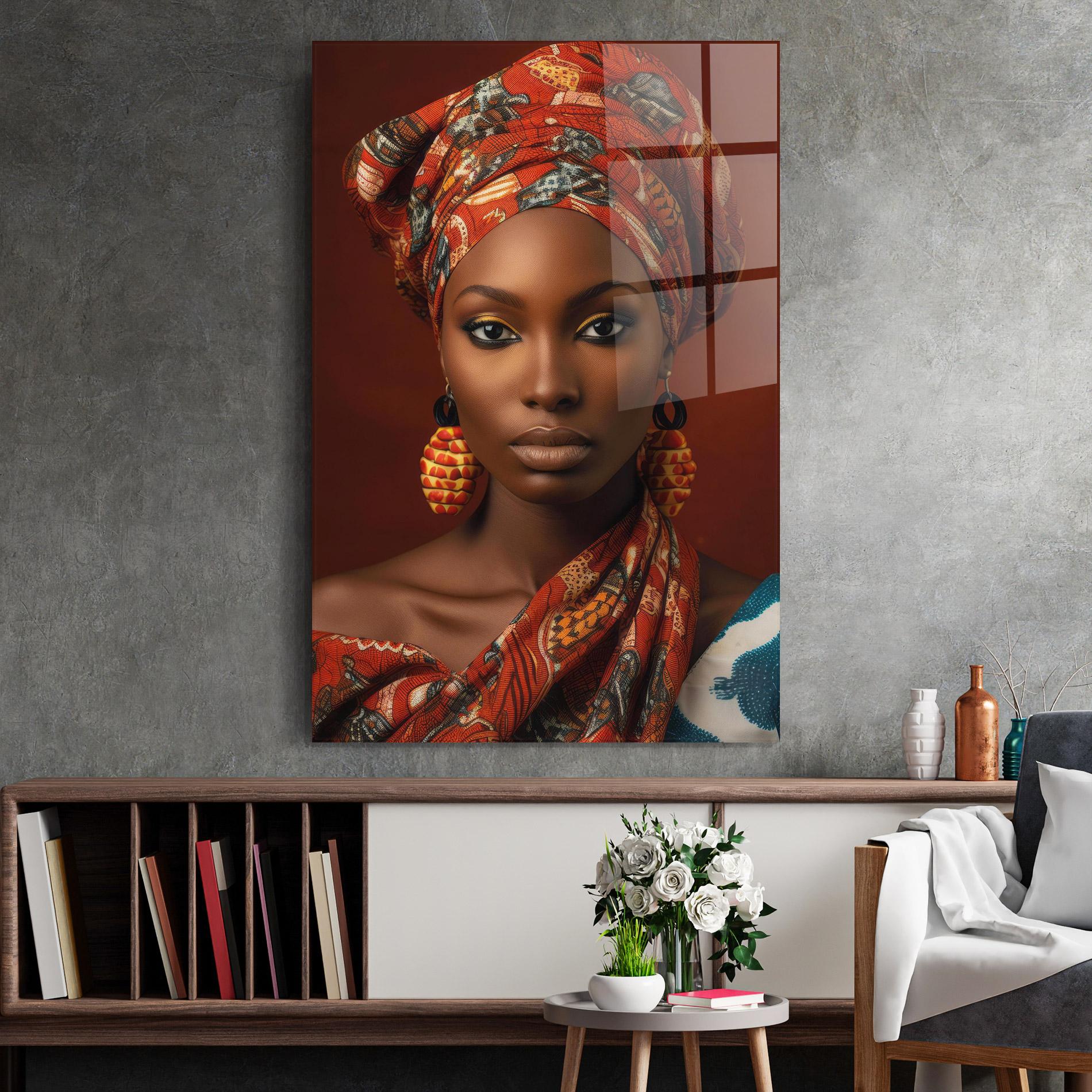 Tablou Sticla African Black Eyeliner mockup 2