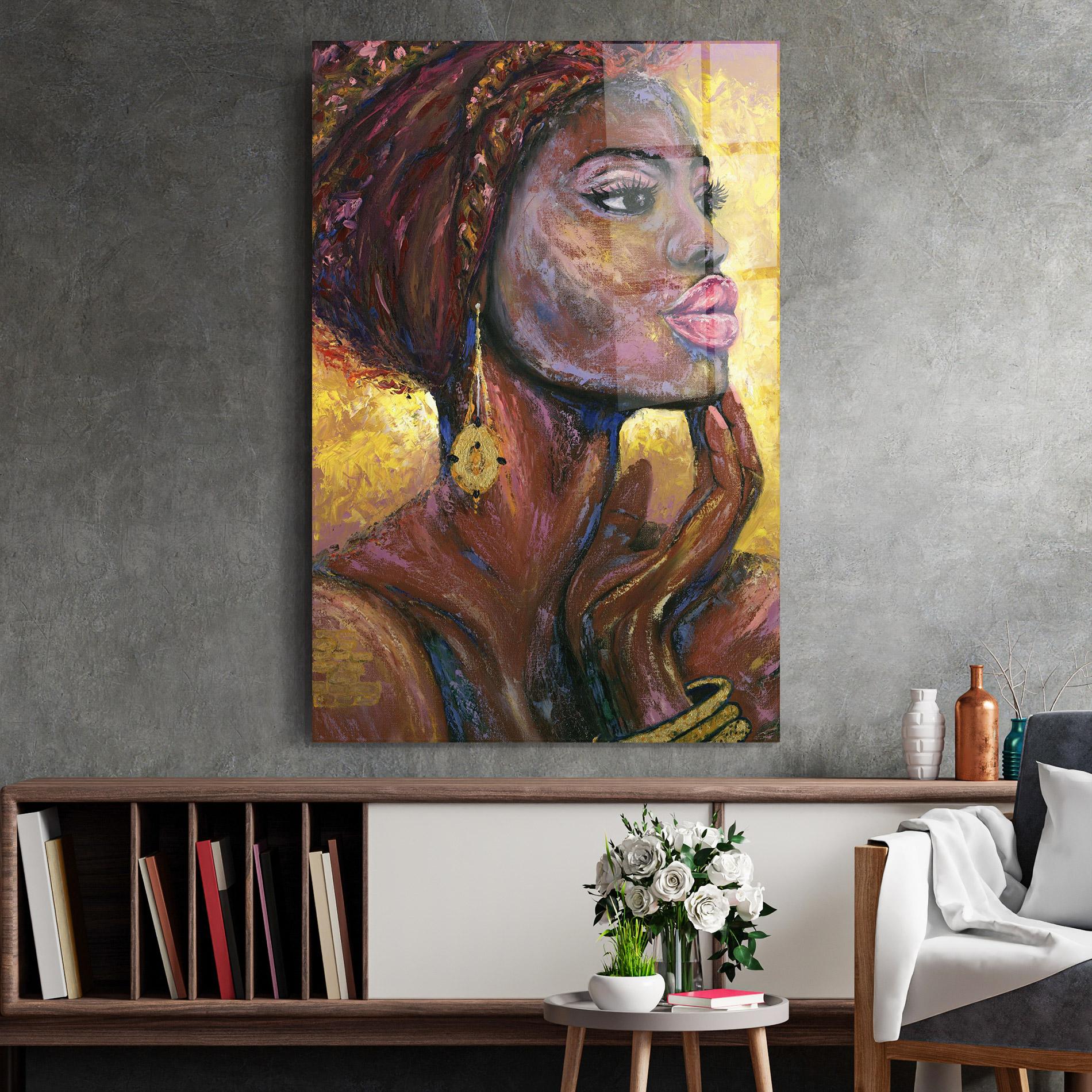Tablou Sticla African Women mockup 2