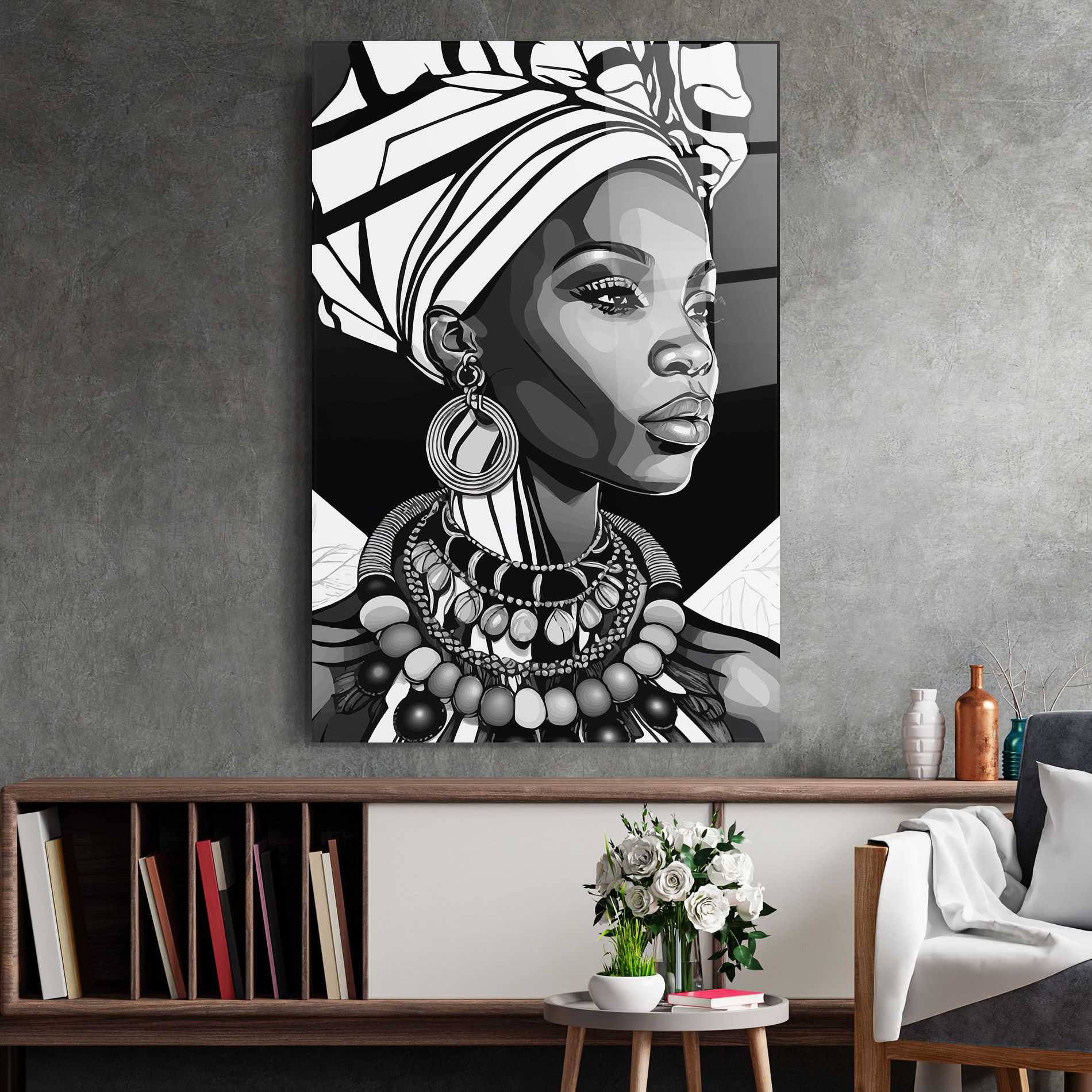 Black White African mockup 2