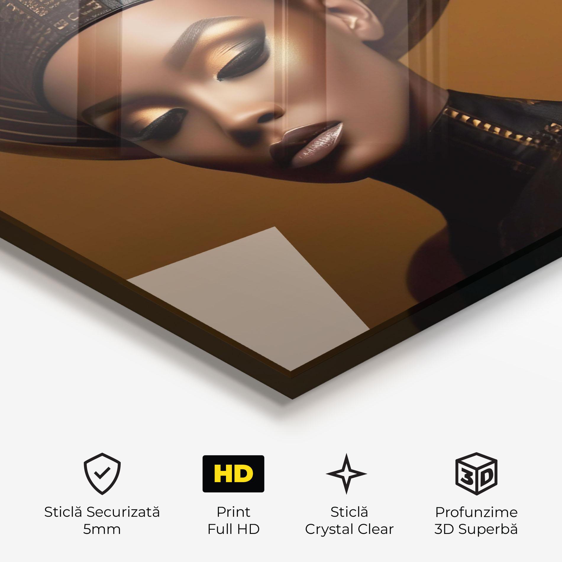 Tablou Sticla African Abstract Art mockup 3