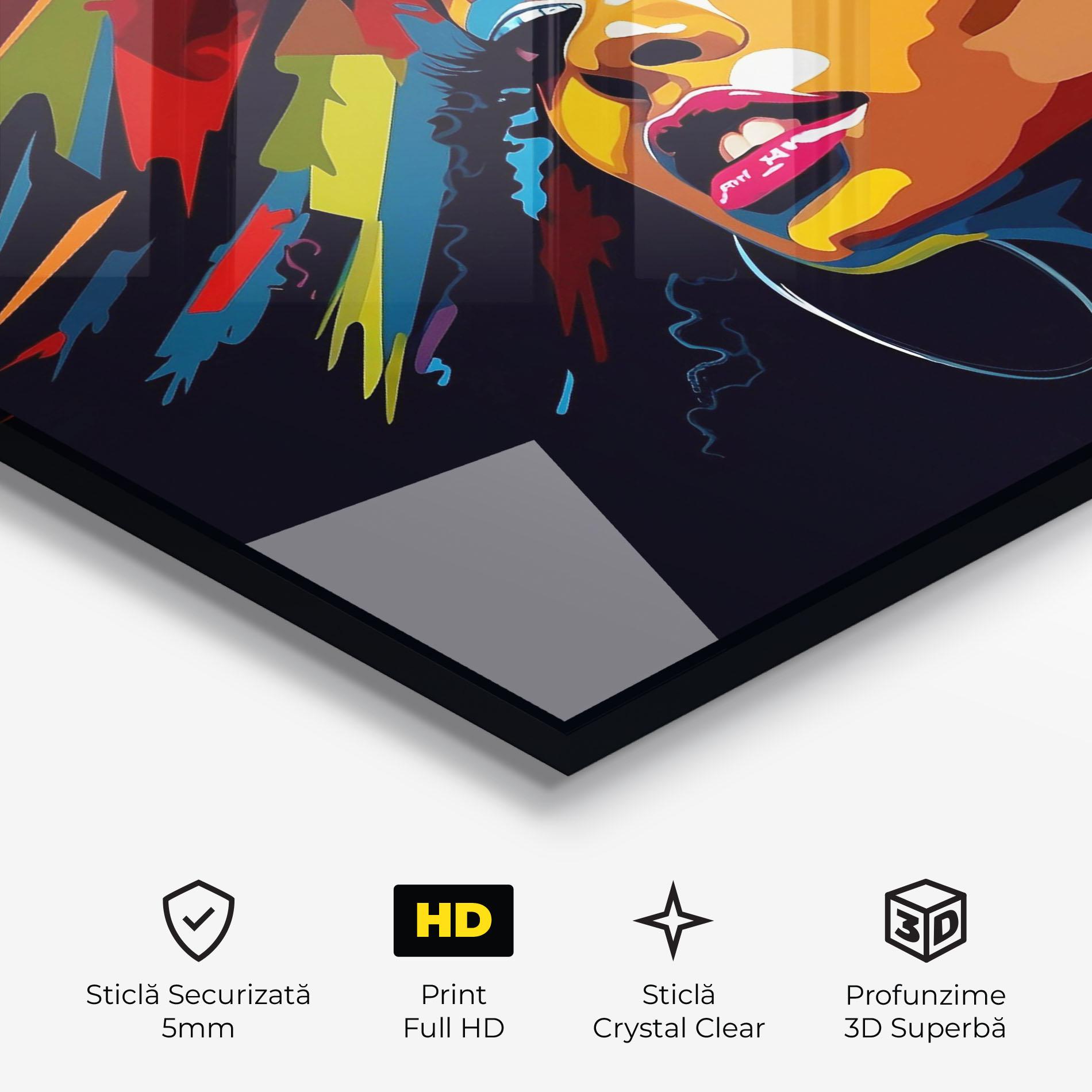 Tablou Sticla African Woman Portrait mockup 3