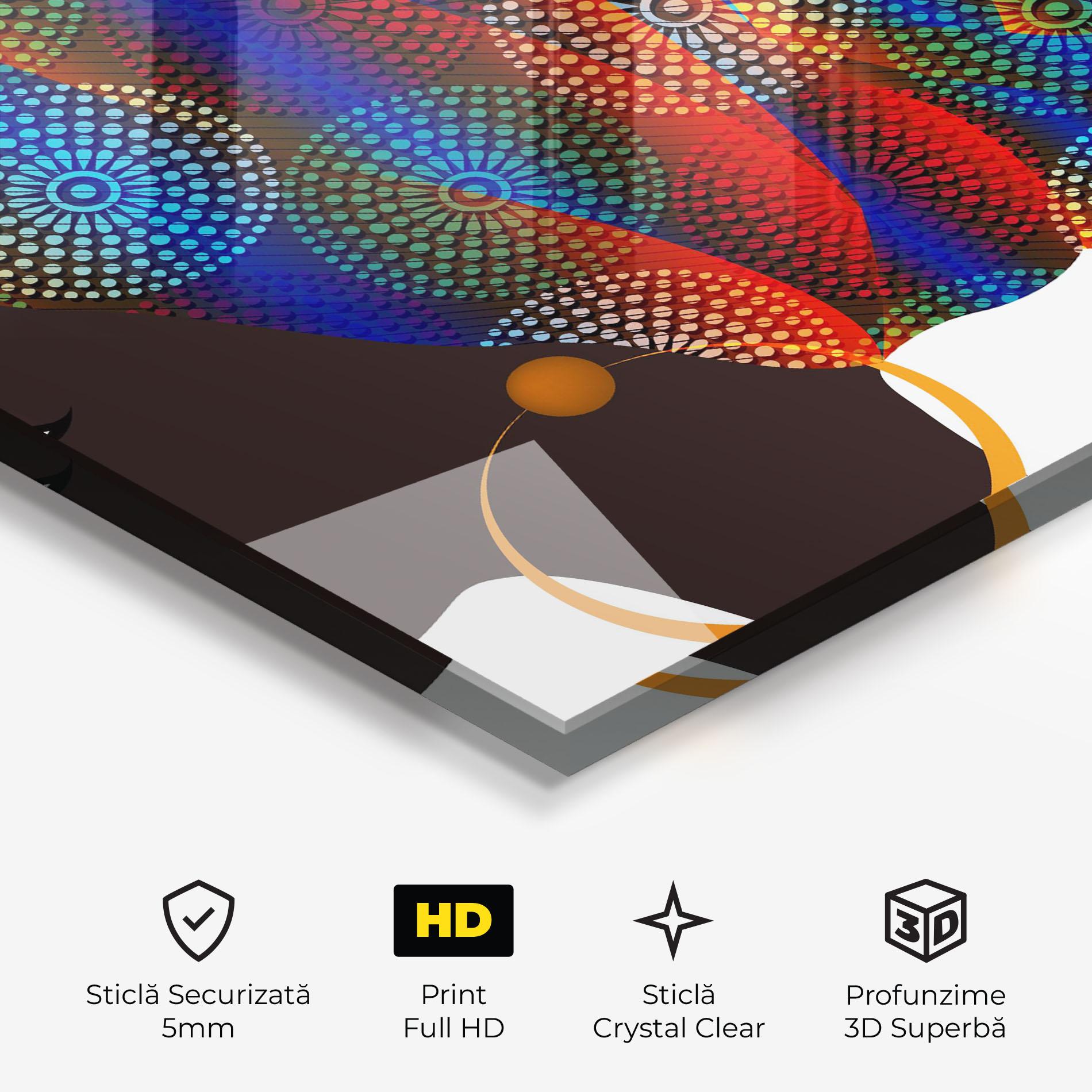 Tablou Sticla Afro Hairstyle mockup 3