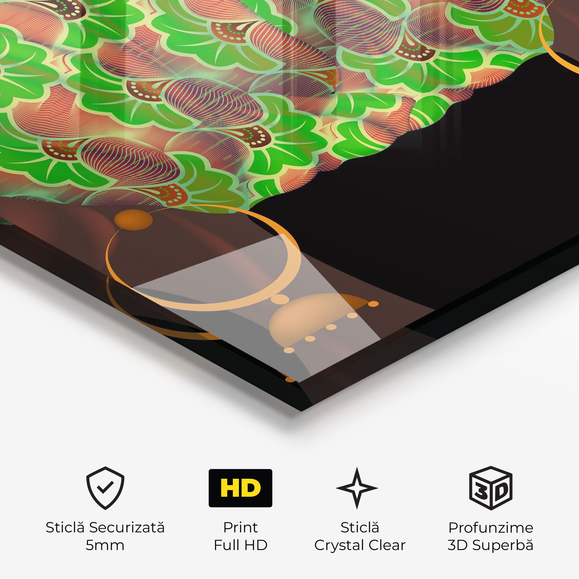 Tablou Sticla Ankara Headwrap mockup 3