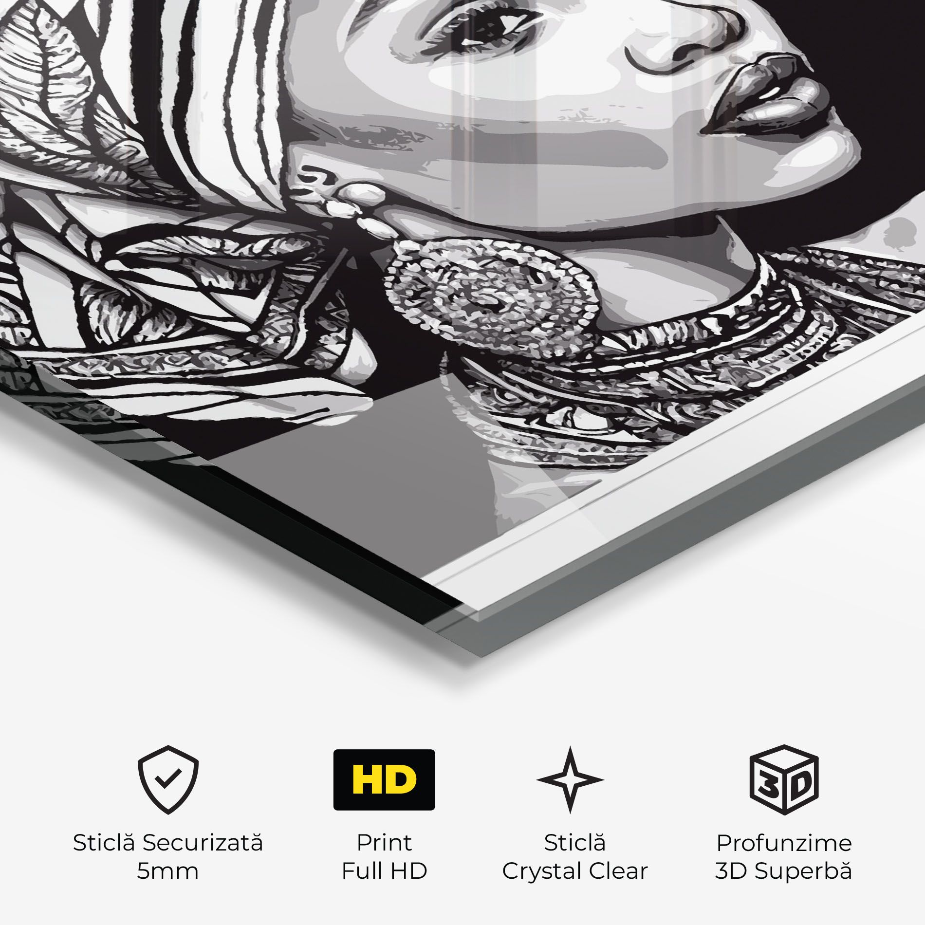 Beautiful African Lady mockup 3